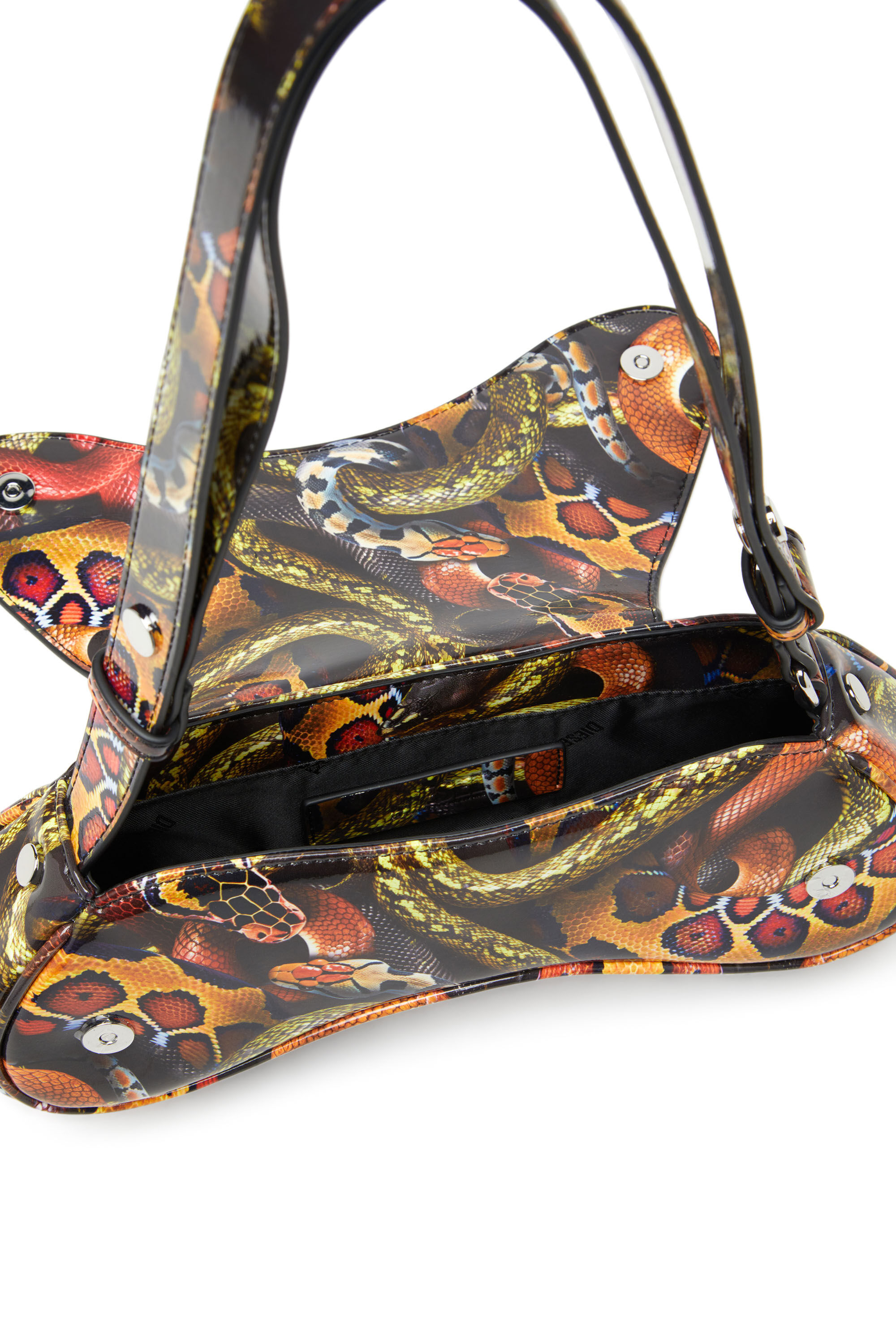Diesel - CNY PLAY CROSSBODY, Damen Schultertasche mit Schlangen-Print in Bunt - 5