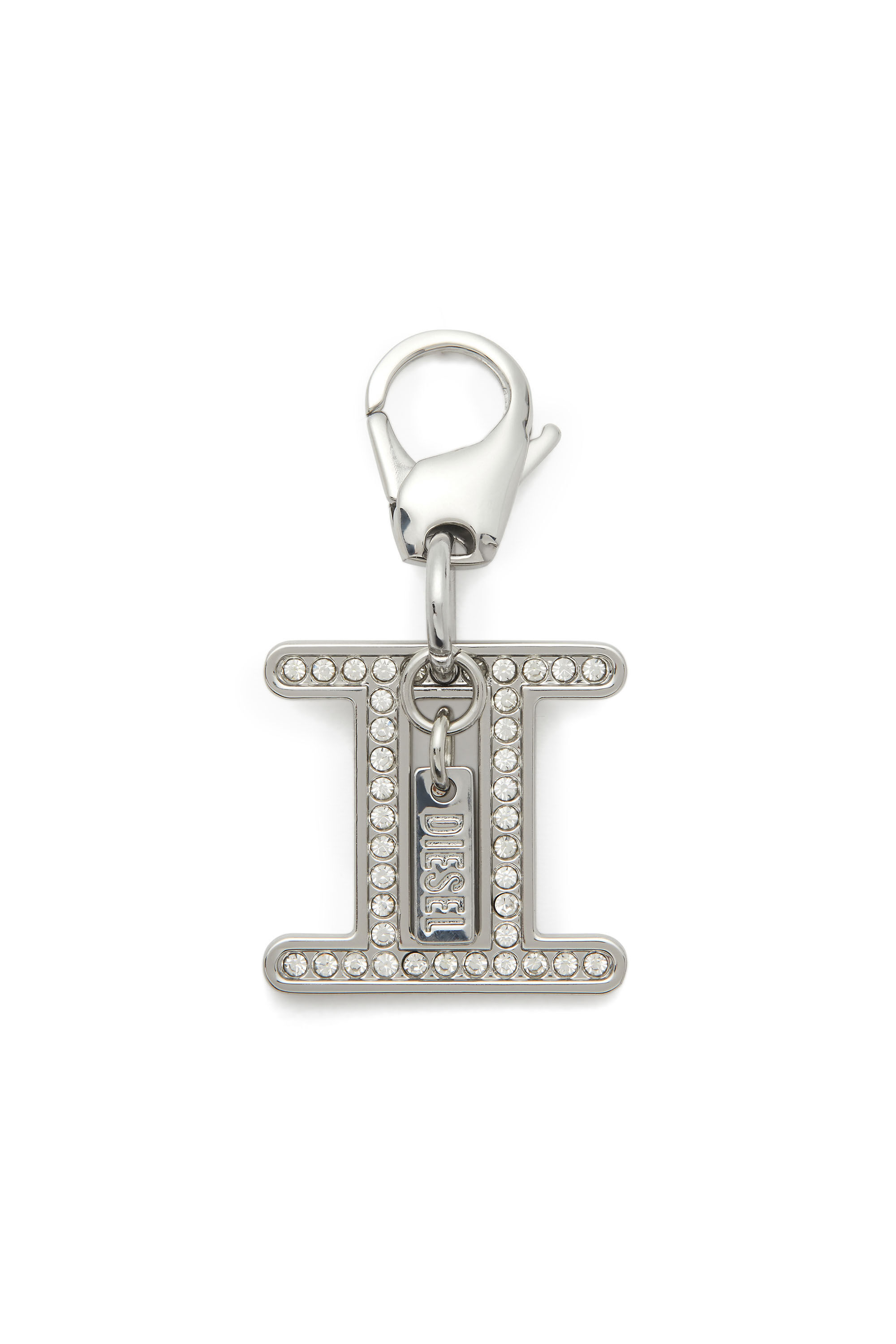 Diesel - CHARM GEMINI, Unisex Metall-Zwillinge-Anhänger mit Strasssteinen in Silber - 1