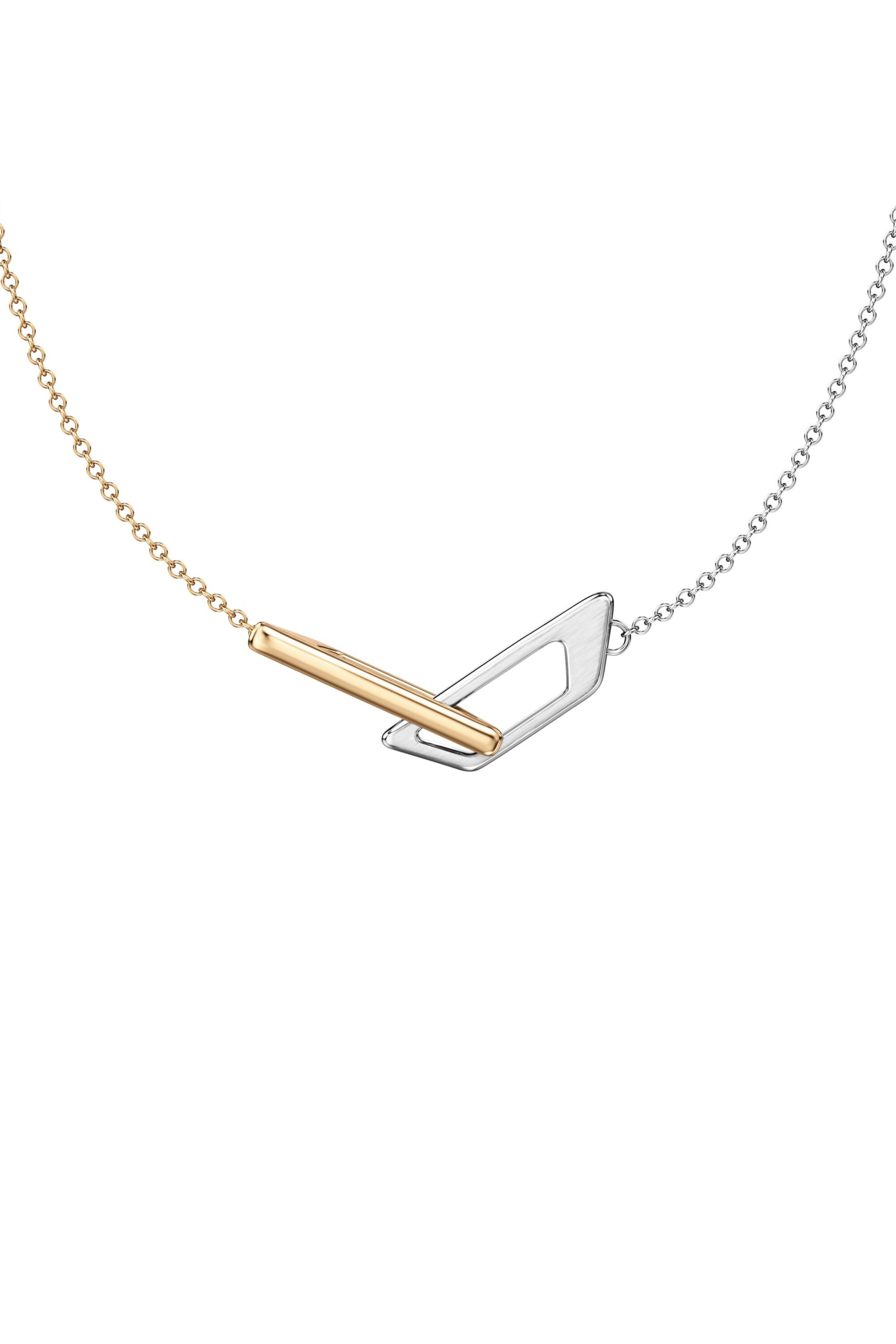 Diesel - DX1687931  JEWELLERY, Unisex Halskette aus Edelstahl in Silber/Gold - 2