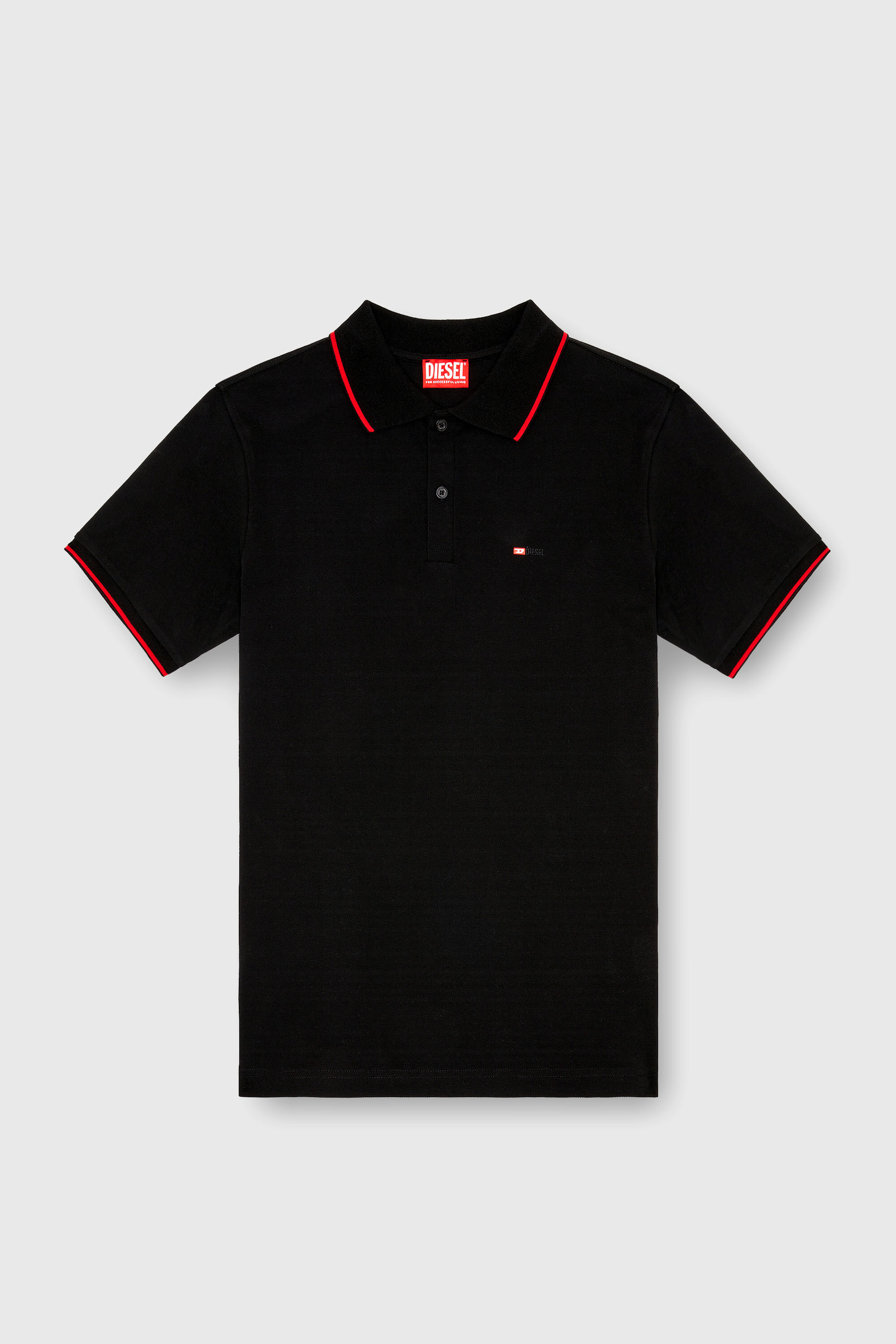 Diesel - T-FERRY-MICRODIV, Herren Poloshirt mit Diesel-Microstickerei in Schwarz - 2