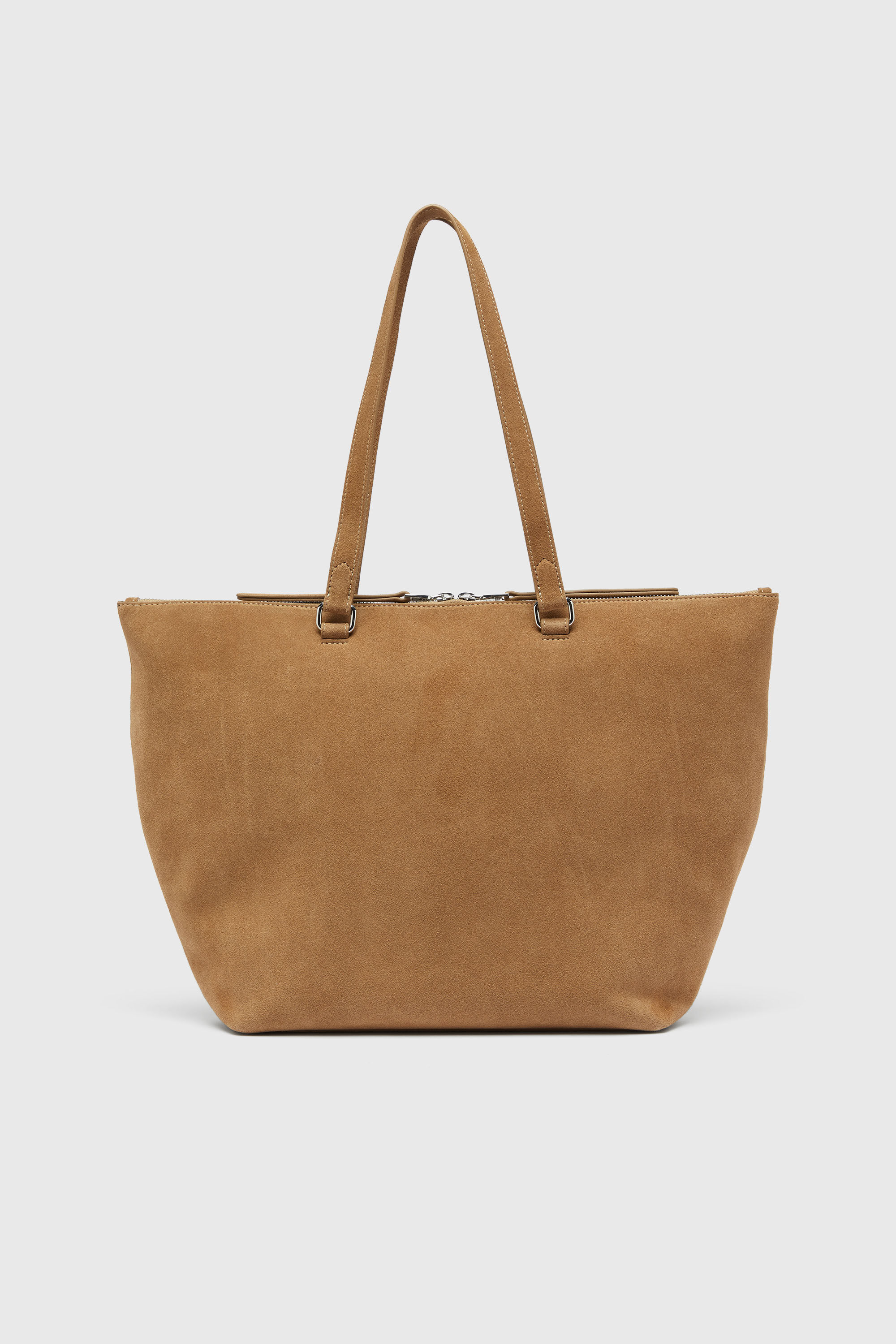 Diesel - 1DR DOME TOTE E/W, Unisex 1DR Dome-Suede Tote mit Oval D Logo in Camel - 3