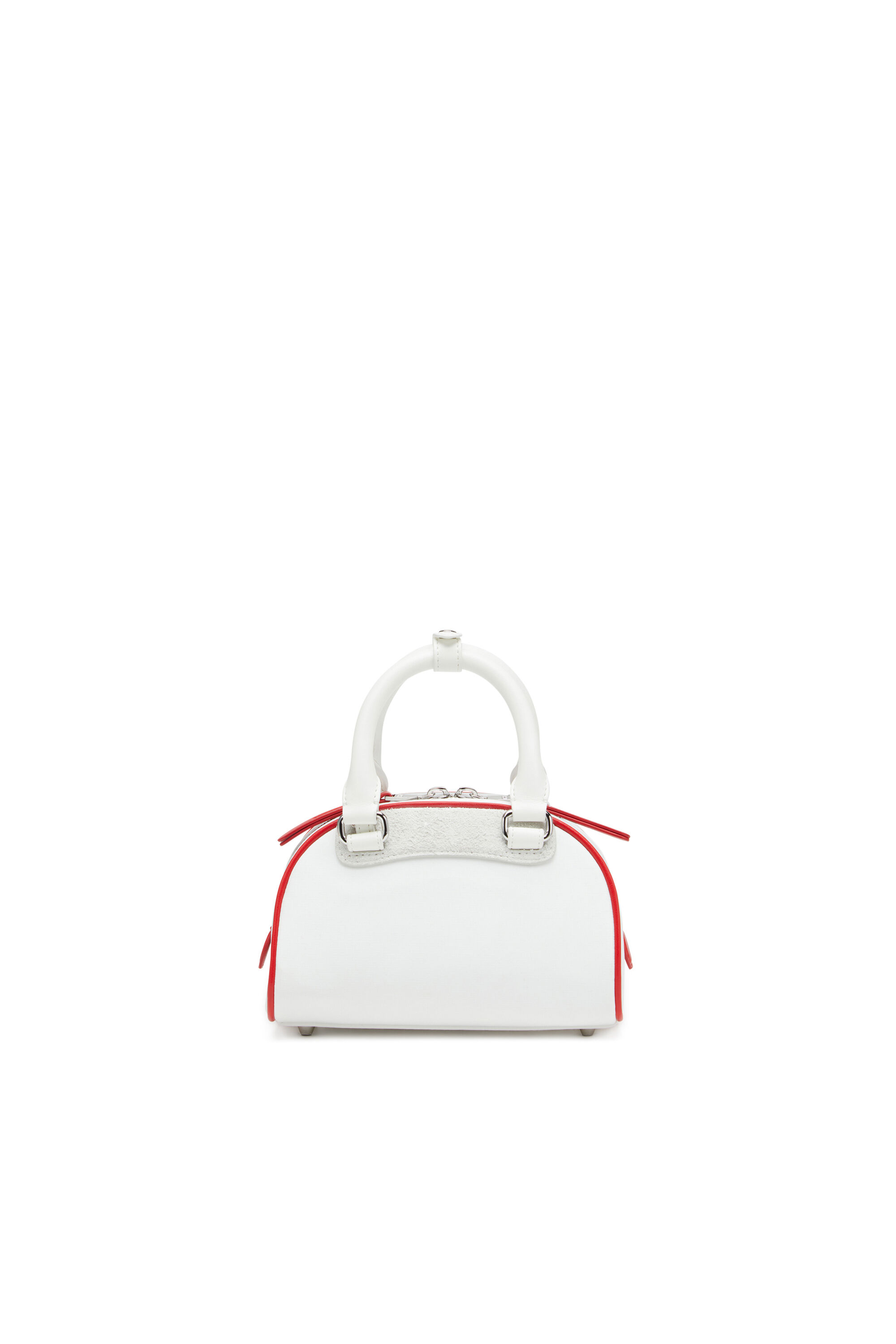 Diesel - 1DR DOME CROSSBODY, Damen Colourblock-Mini-Bowling-Tasche in Weiß - 3