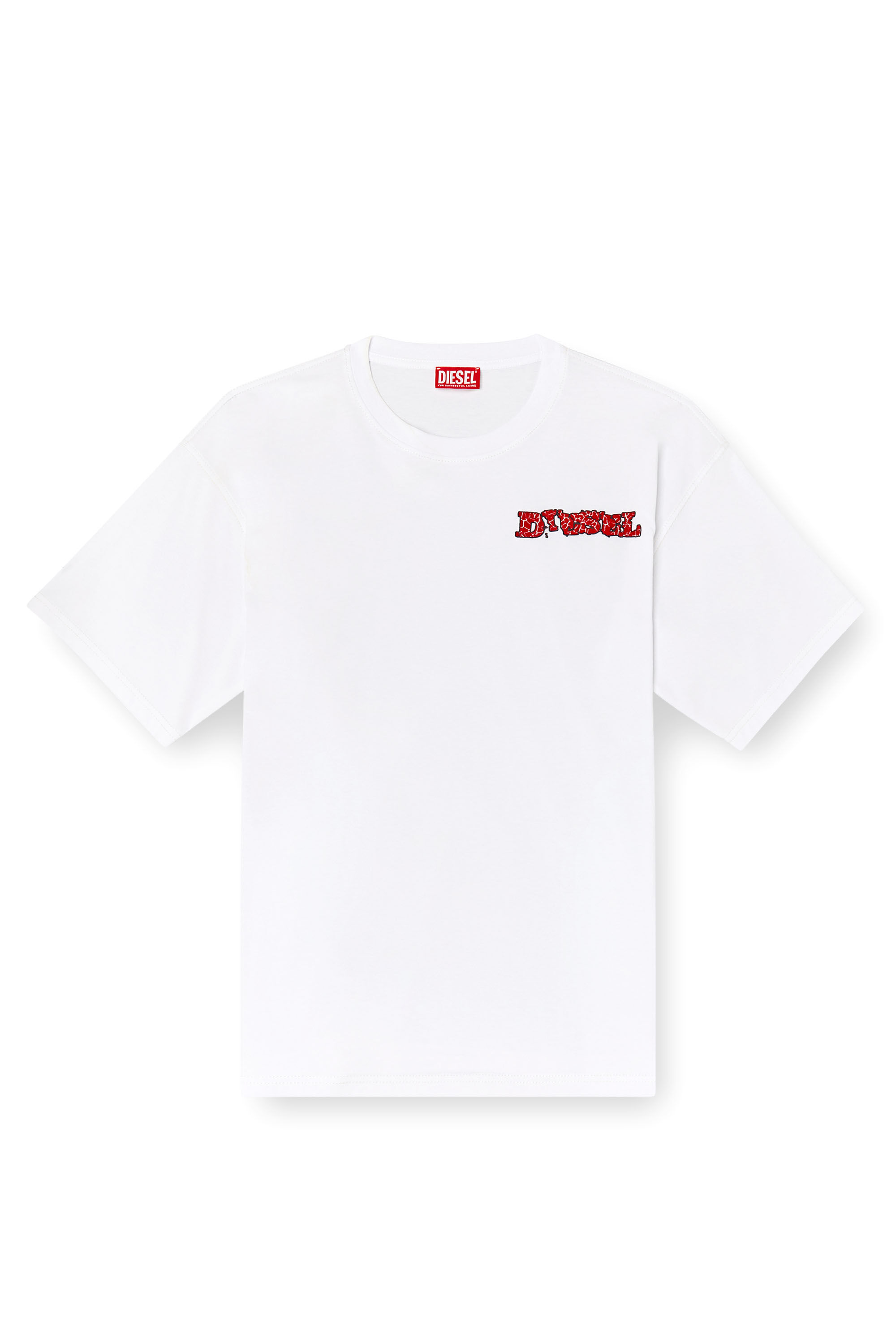 Diesel - T-BOXT-R20, Herren T-Shirt mit puffigem beflocktem Logo in Weiß - 2