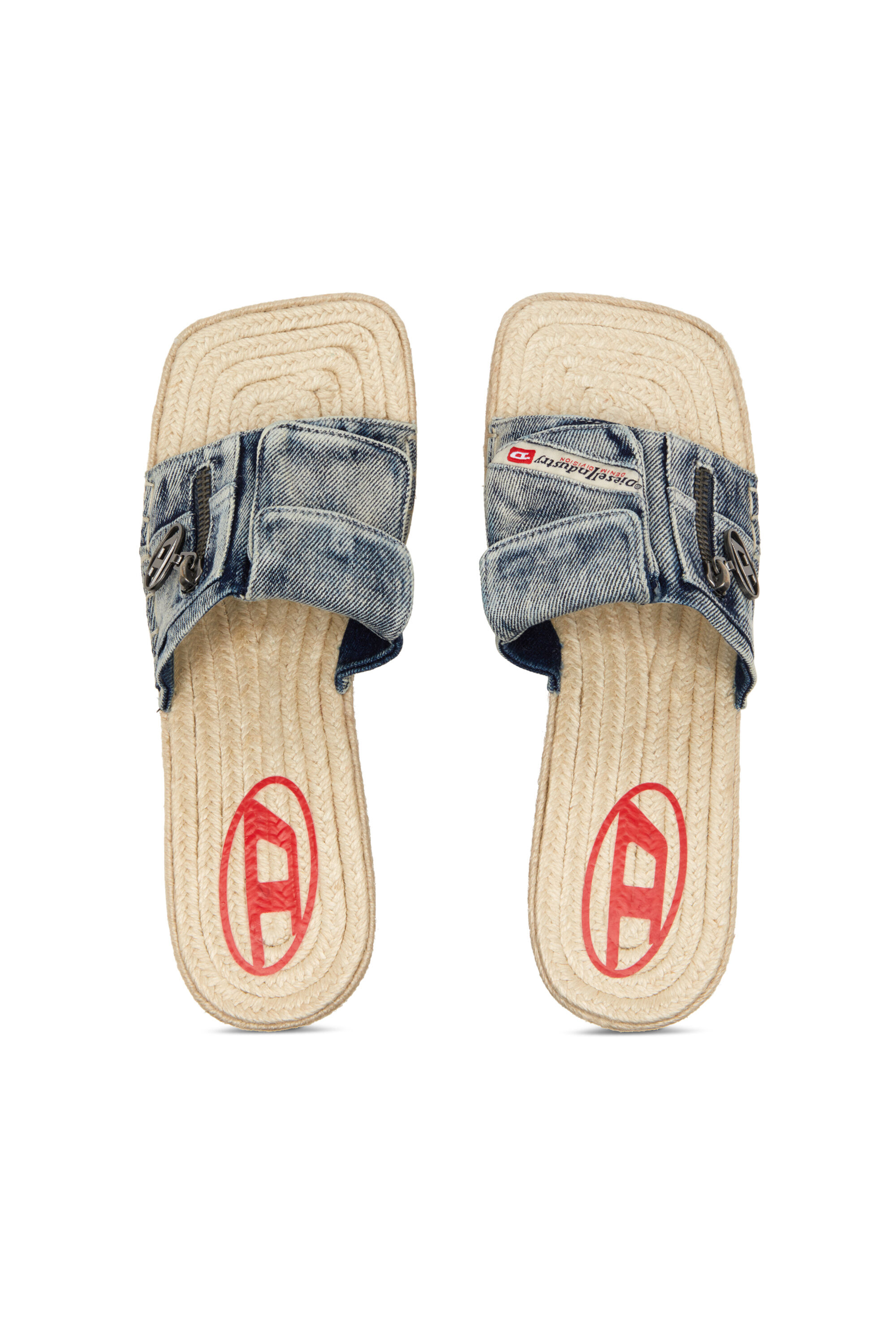 Diesel - D-IBIZA 40 PCK, Damen D-Ibiza-Espadrilles mit Absatz und Plateau aus Denim in Blau - 4