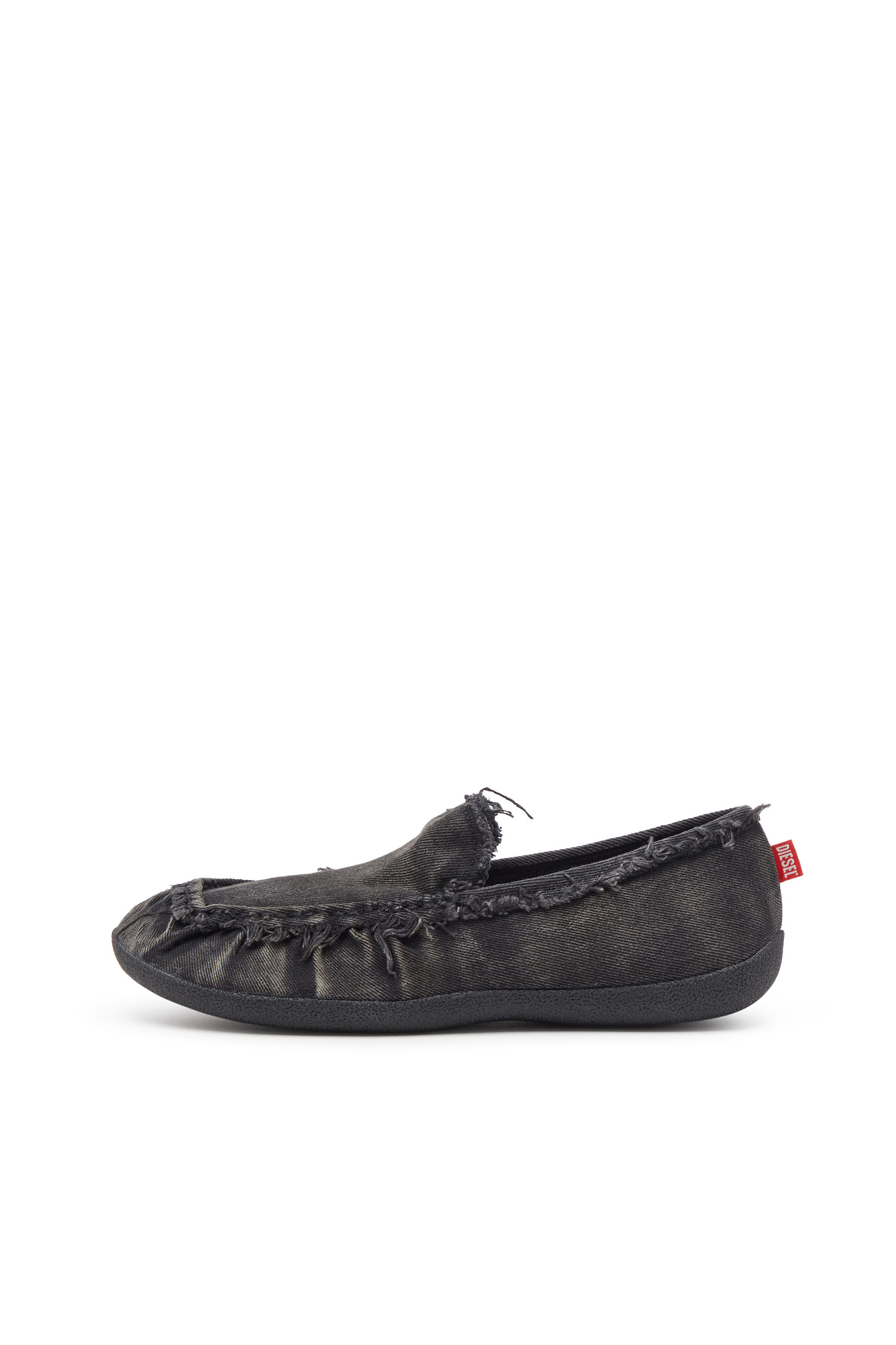 Diesel - D-SHOCK MOC, Herren D-Shock-Loafer aus Denim in vielgetragener Optik in Schwarz - 7