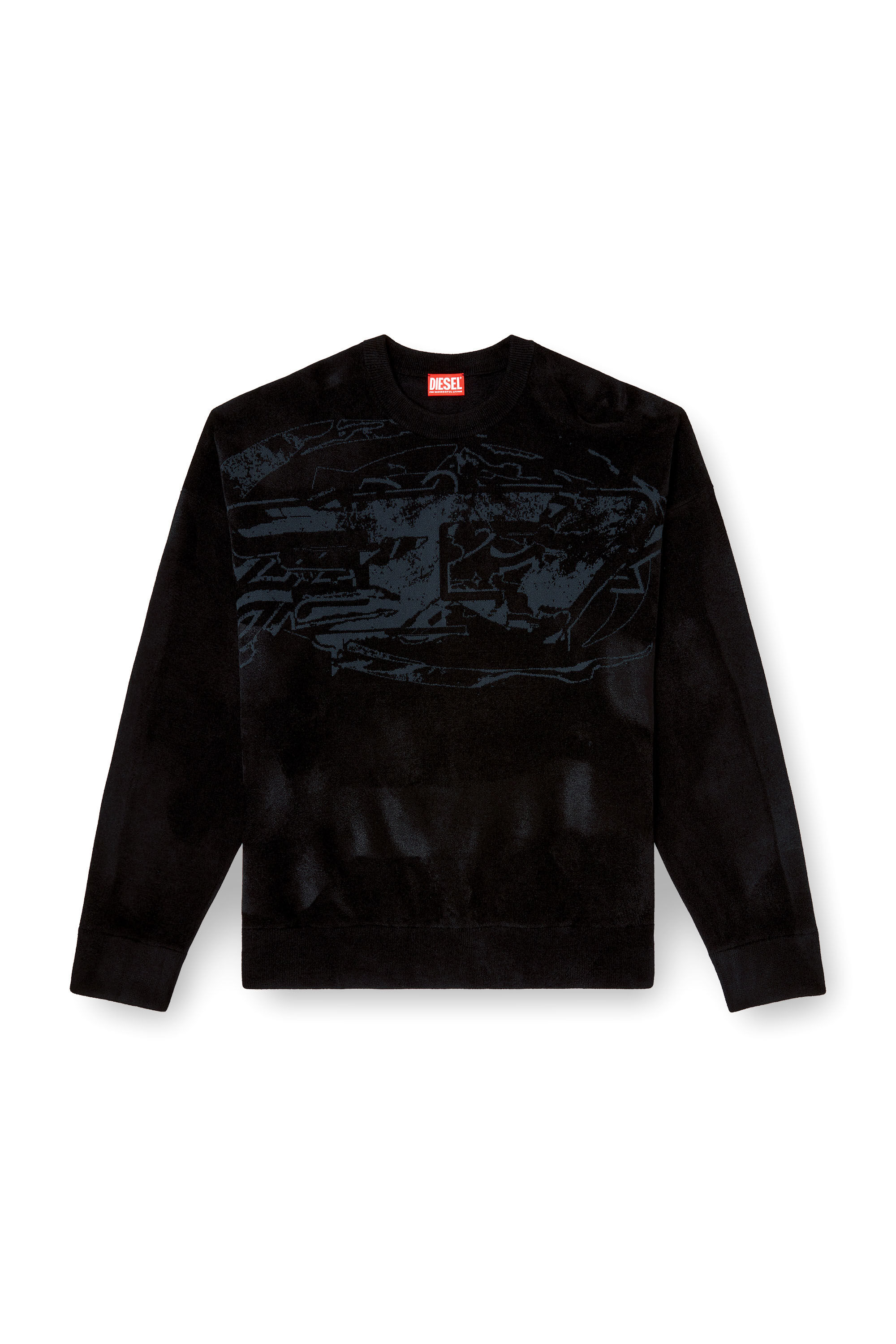 Diesel - K-TRESA, Herren Pullover aus Chenille-Jacquard mit Logo-Motiv in null - 2