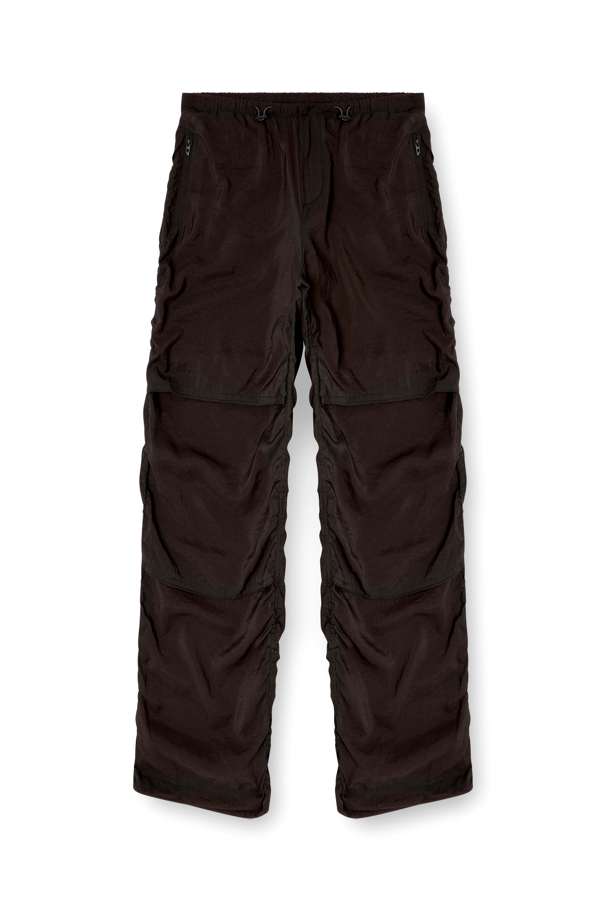 Diesel - P-DAILY, Herren Utility-Hose aus leichtem, knitterigem Stoff in Schwarz - 2
