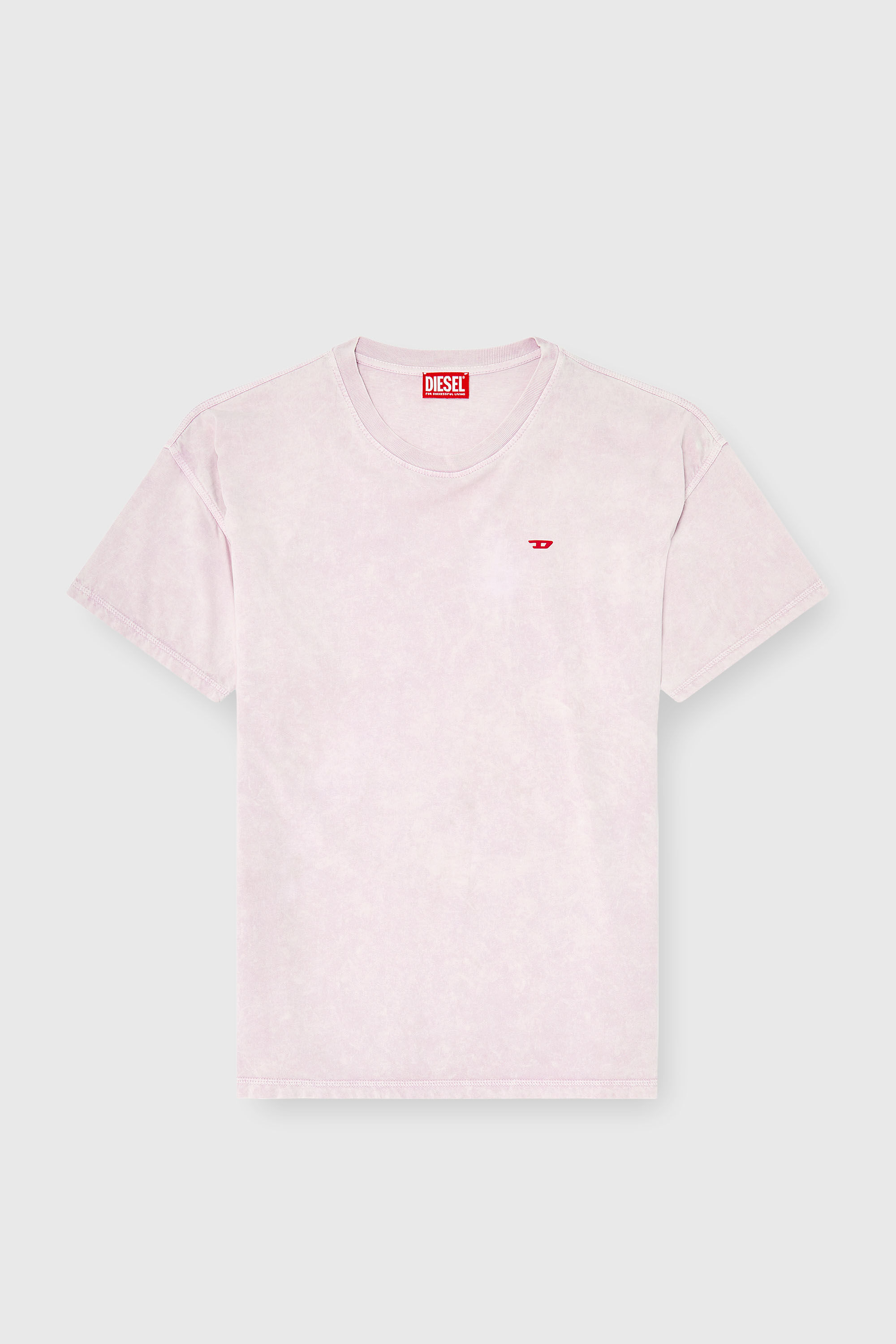 Diesel - T-BOXT-AA14, Herren Baumwoll-T-Shirt mit behandelten Effekt in Rosa - 2