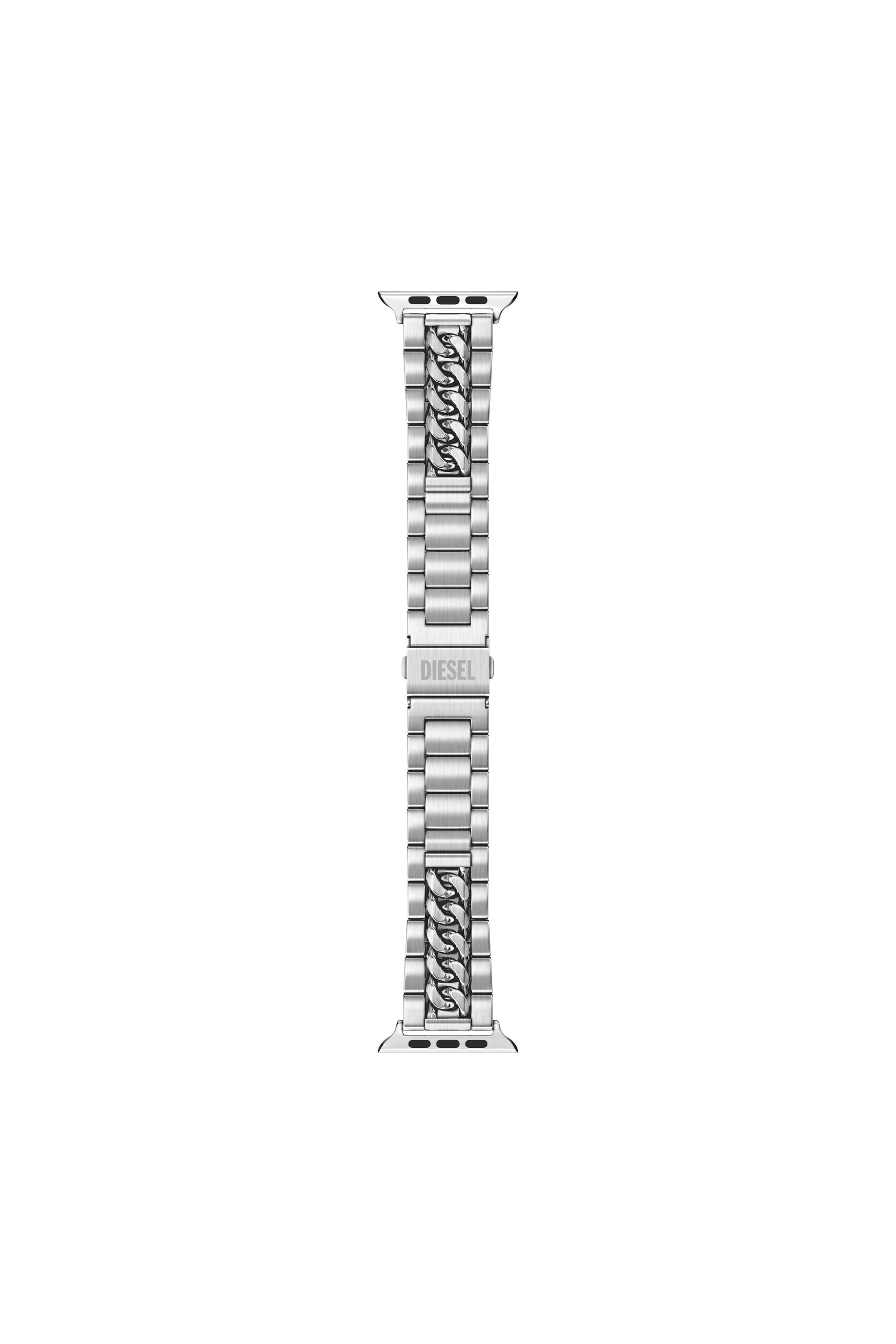 Diesel - DSS027 WATCH, Herren Edelstahl-Armband f&uuml;r apple watch&reg;, 38-49mm in Silber - 1