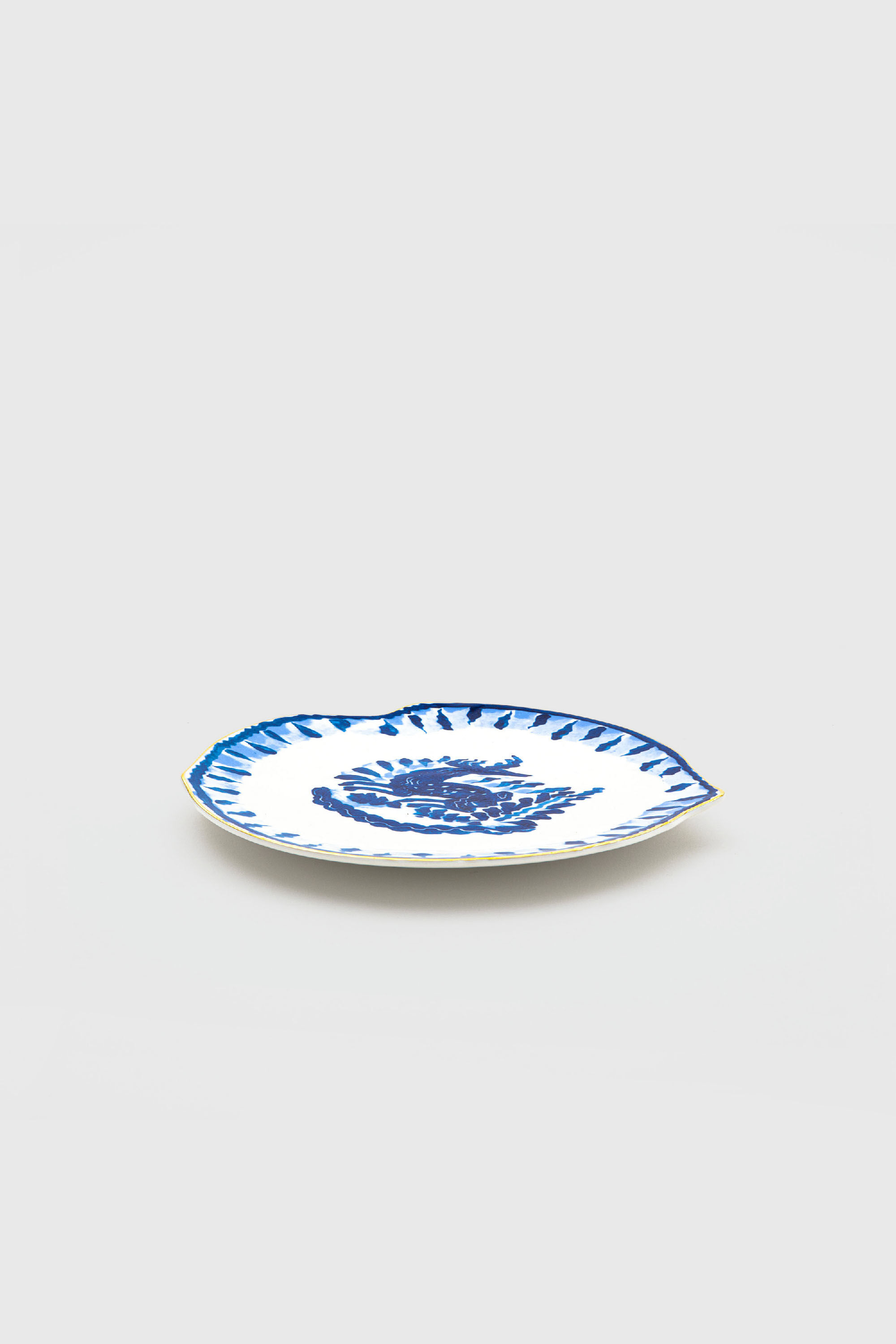 Diesel - 11230 DESSERT PLATE IN PORCELAIN "CLASSI, Unisex Dessertteller aus Porzellan in Weiss/Blau - 3