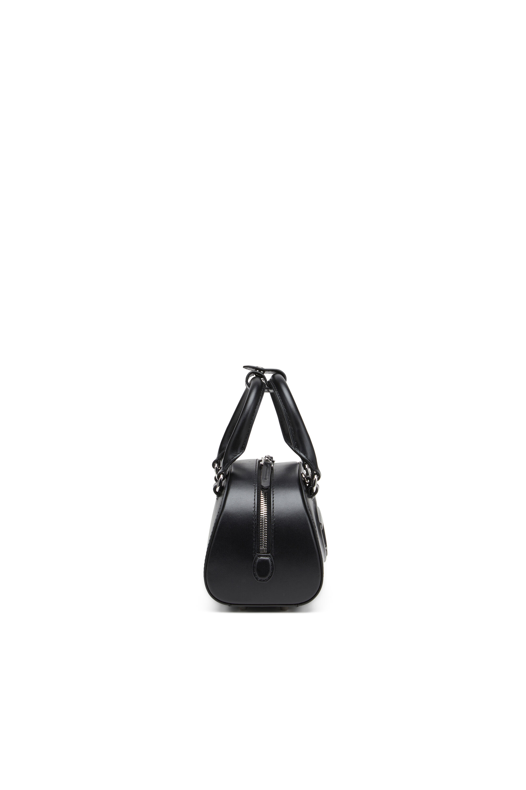 Diesel - 1DR DOME CROSSBODY, Damen Mini-Bowling-Tasche aus Leder in Schwarz - 4