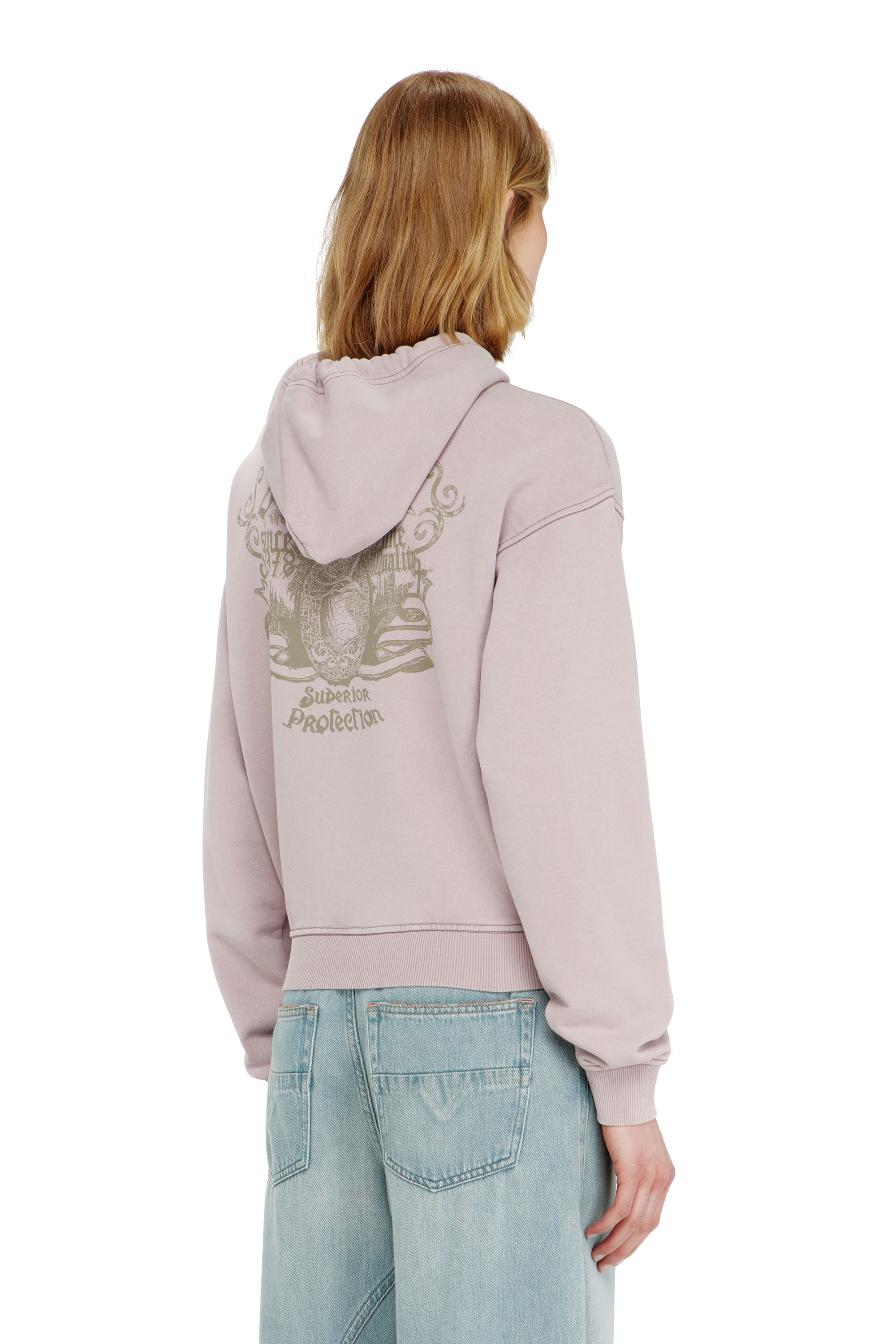 Diesel - F-PHOENY, Damen Hoodie mit Prints und Strasssteinen in null - 4