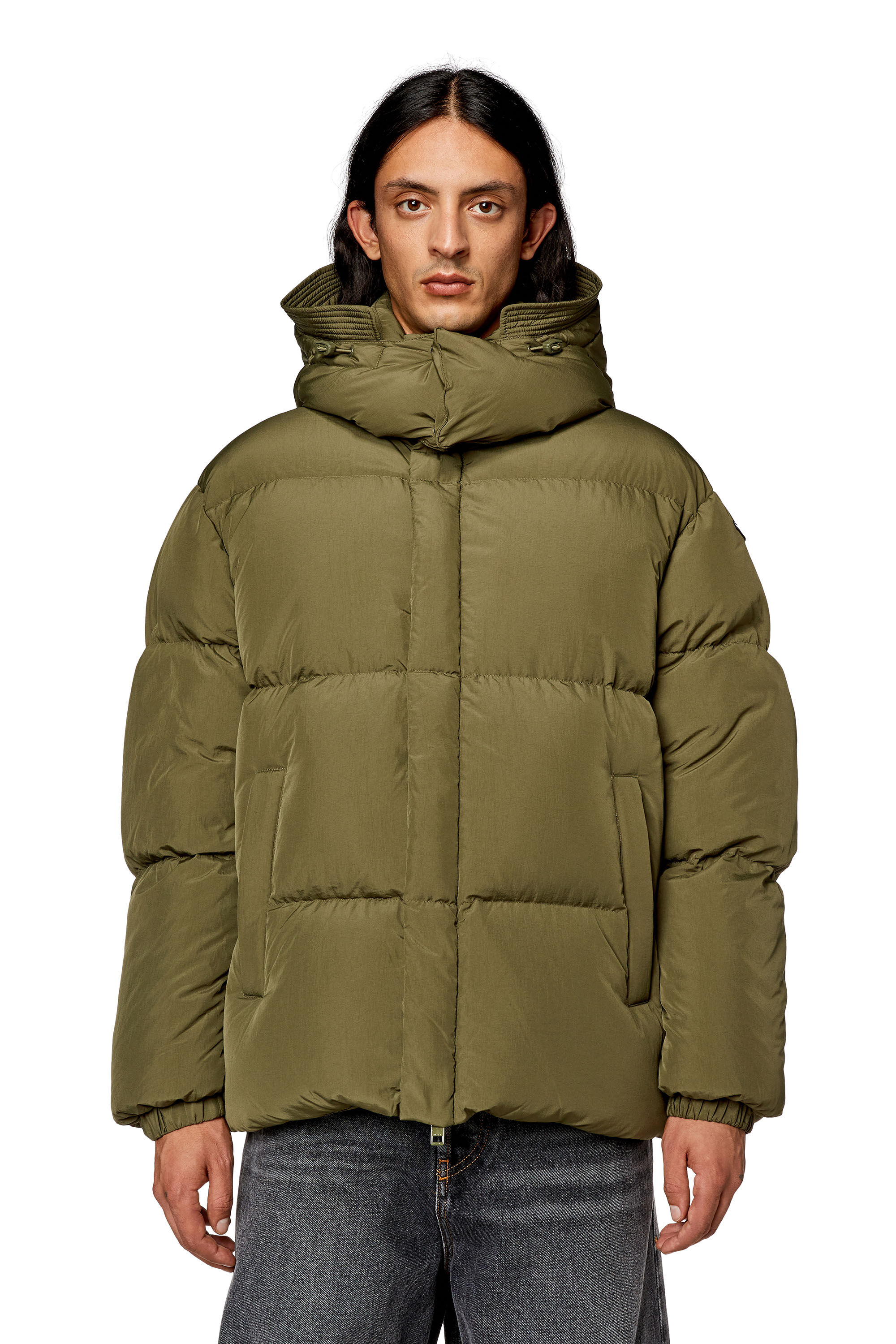 Diesel olive green jacket hot sale