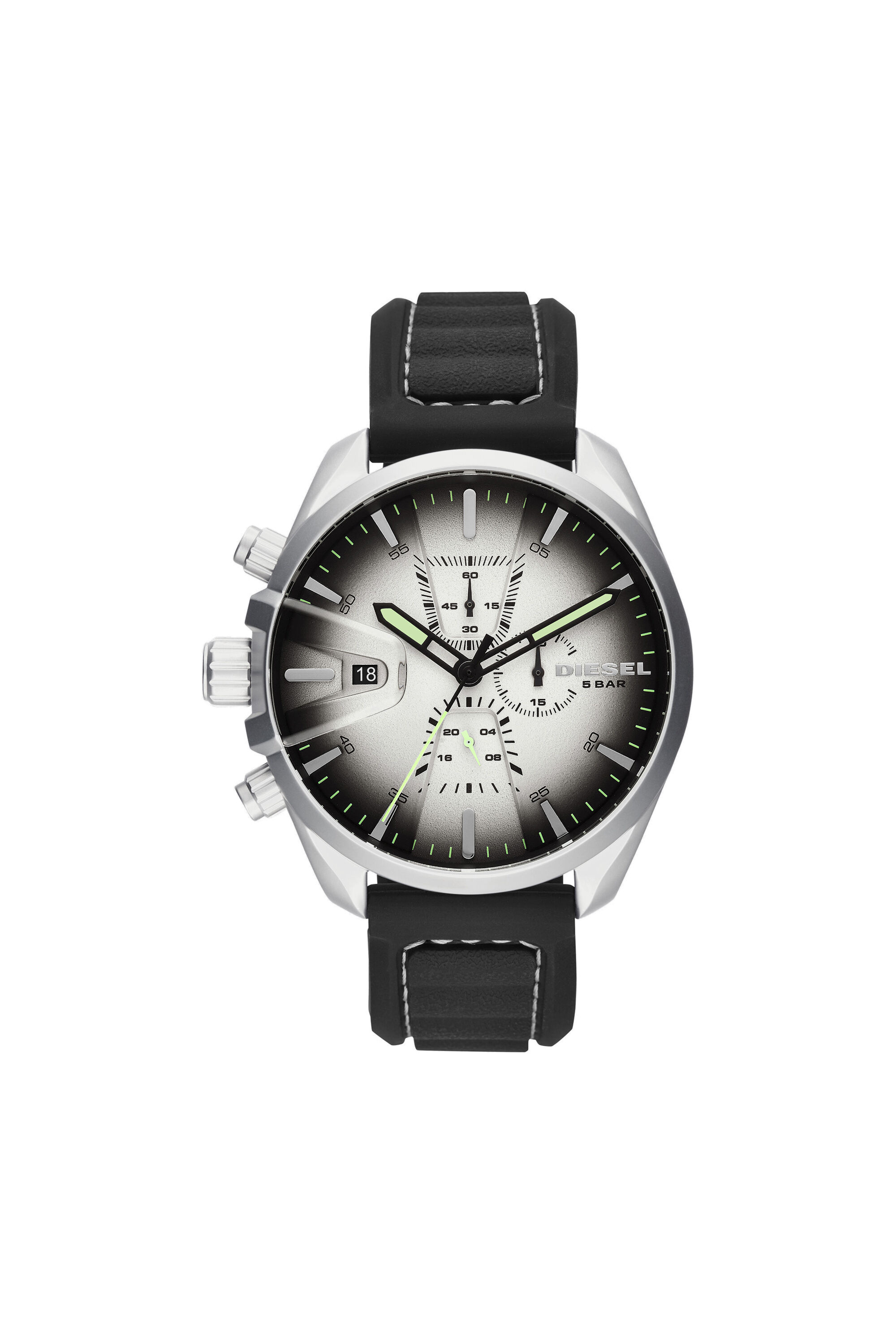 DZ4483 Man Ms9 black watch with green details 47 mm Diesel