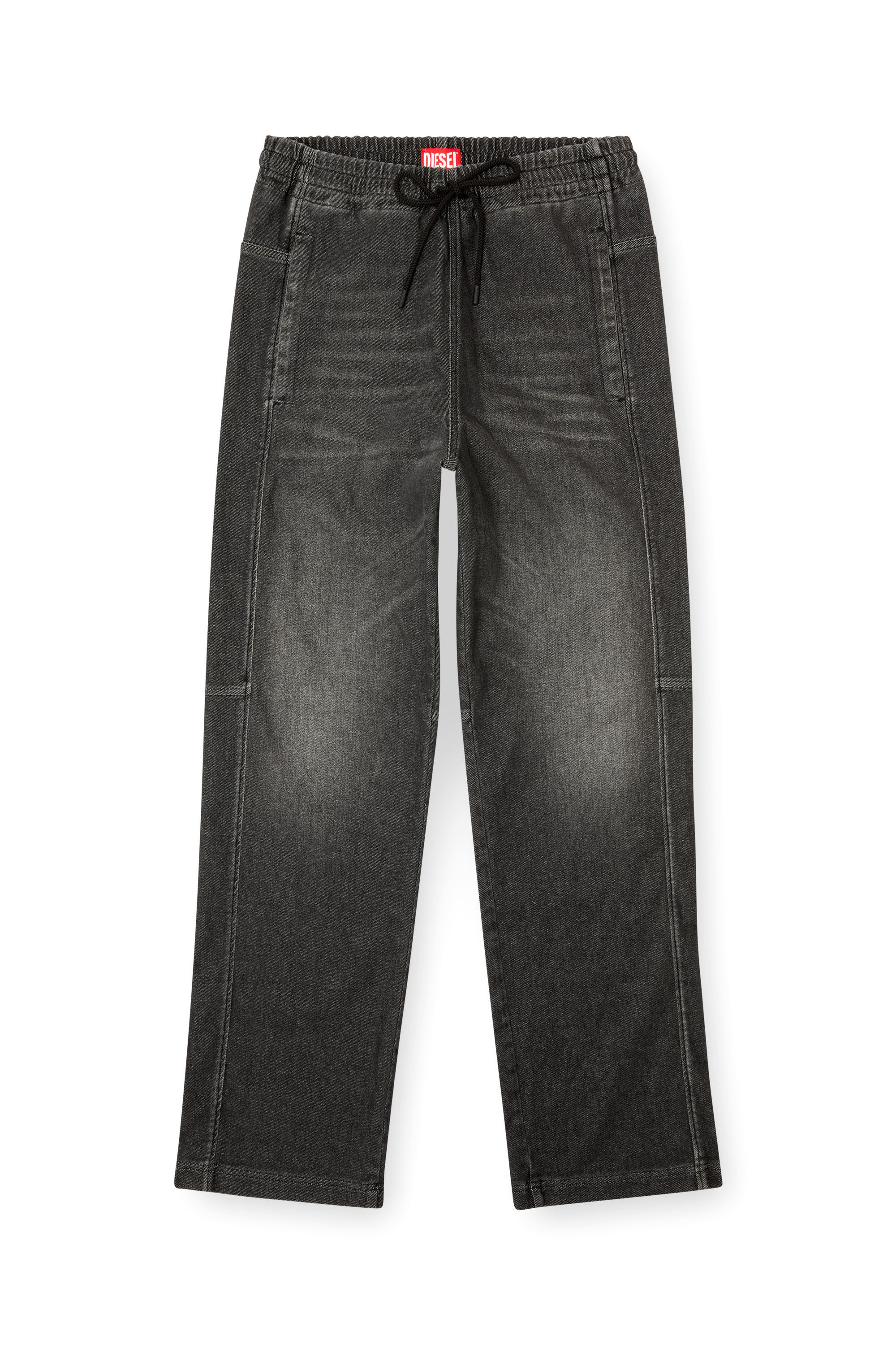 Diesel - Unisex Relaxed D-Martyans Track Denim 09L77, Schwarz/Dunkelgrau - 2