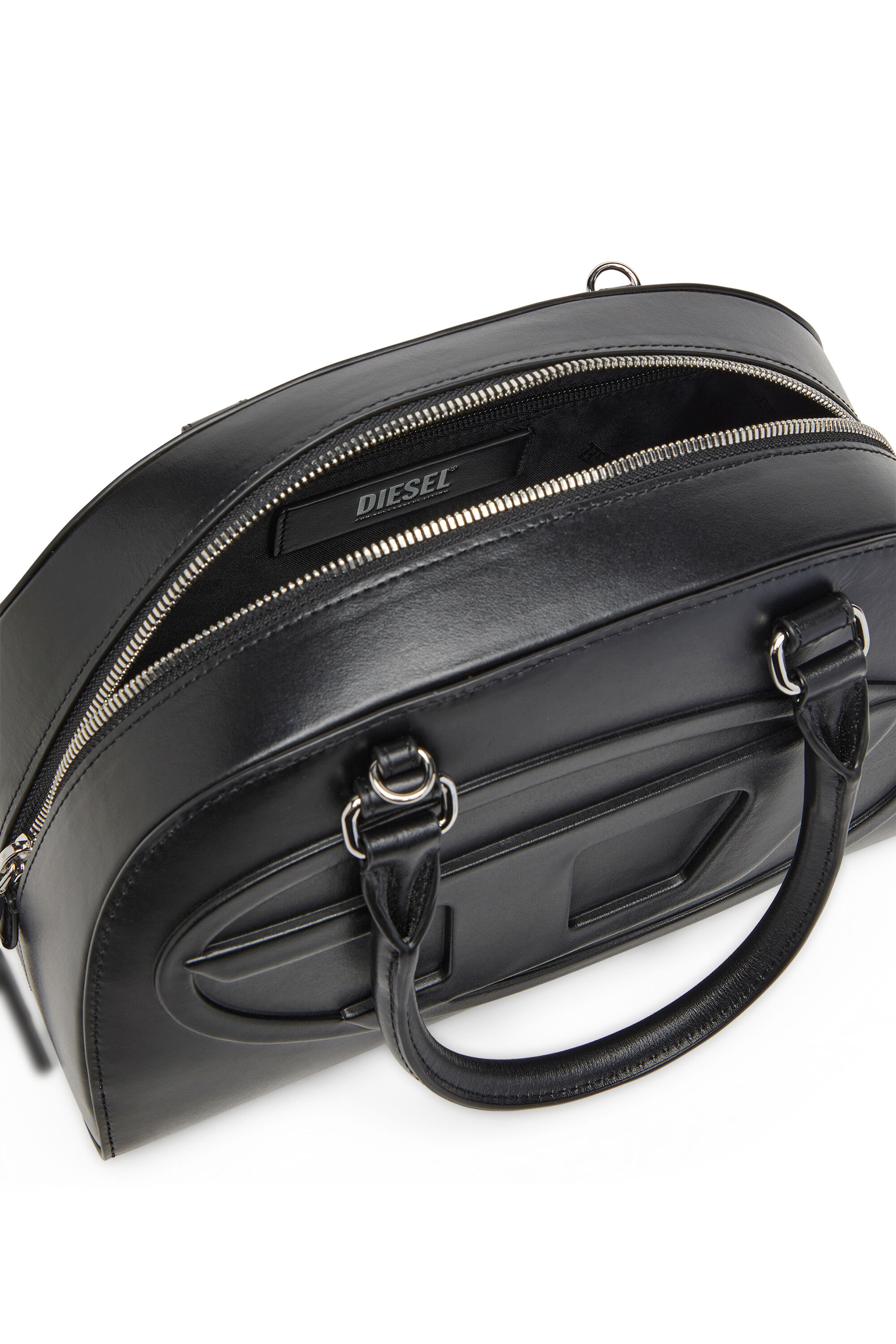 Diesel - 1DR DOME TOP HANDLE, Damen Bowling-Tasche aus Leder in Schwarz - 5