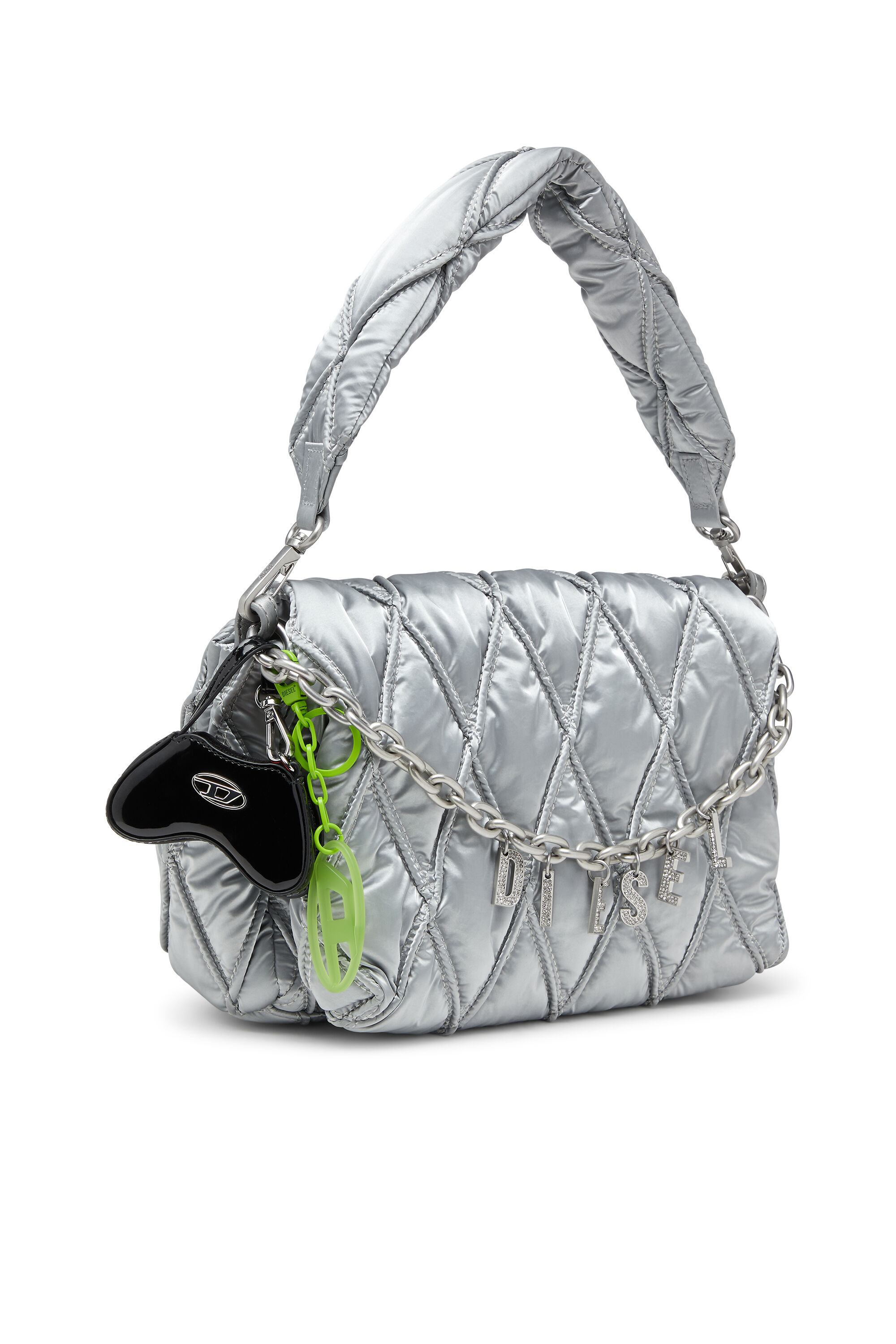 Diesel - OVAL D CHARM, Unisex Ovaler D-Anh&auml;nger/Schl&uuml;sselring aus Metall und Harz in Gr&uuml;n - 4