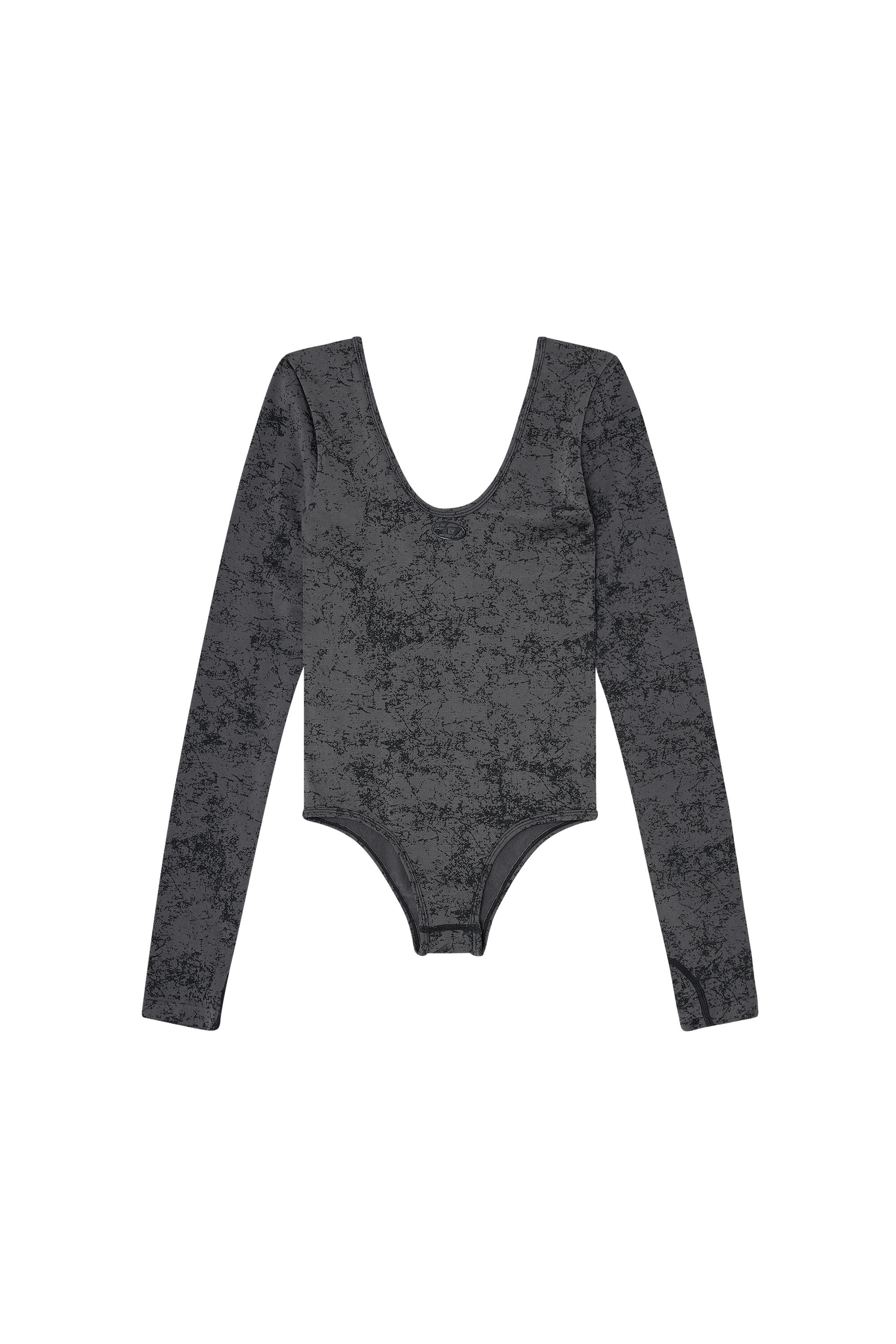 Diesel - IONNA-UTLT, Damen R&uuml;ckenfreier Bodysuit mit utility-print in Schwarz - 2