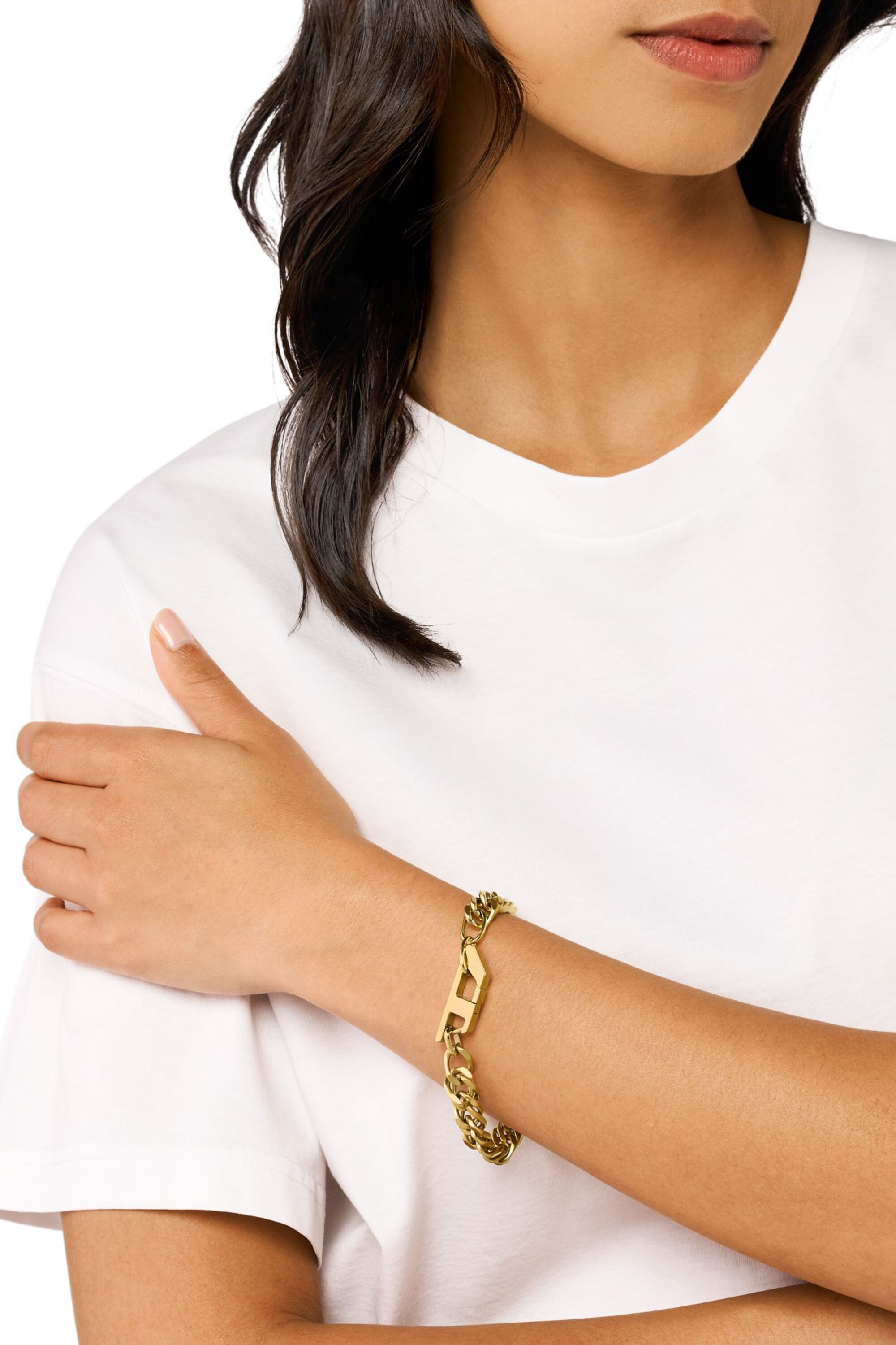 Diesel - DX1511710, Unisex Kettenarmband aus mattgoldenem Edelstahl in Gold - 4