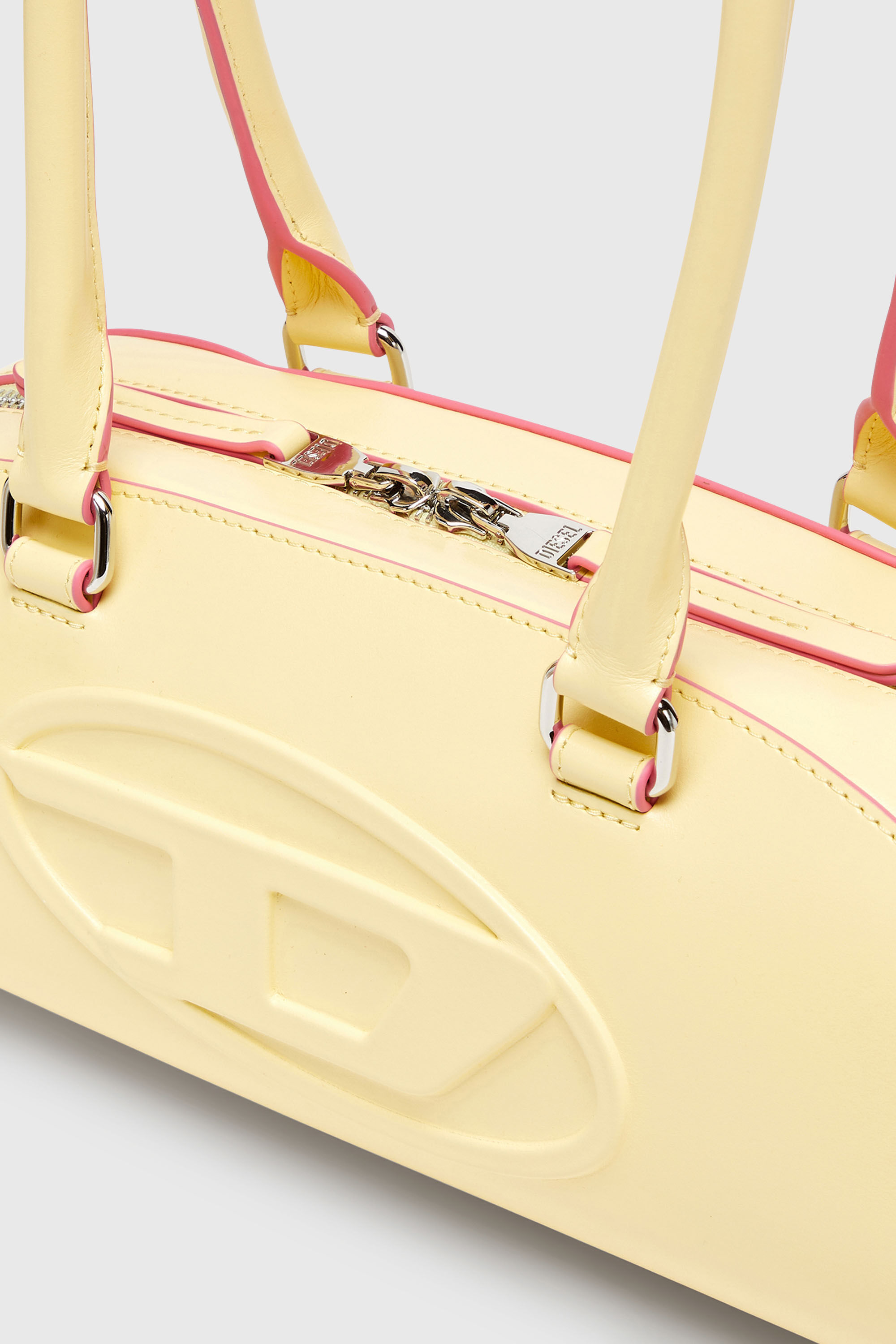 Diesel - 1DR DOME SHOULDER EW, Damen 1DR Dome - Langgezogene Bowlingtasche aus Leder in Gelb - 6