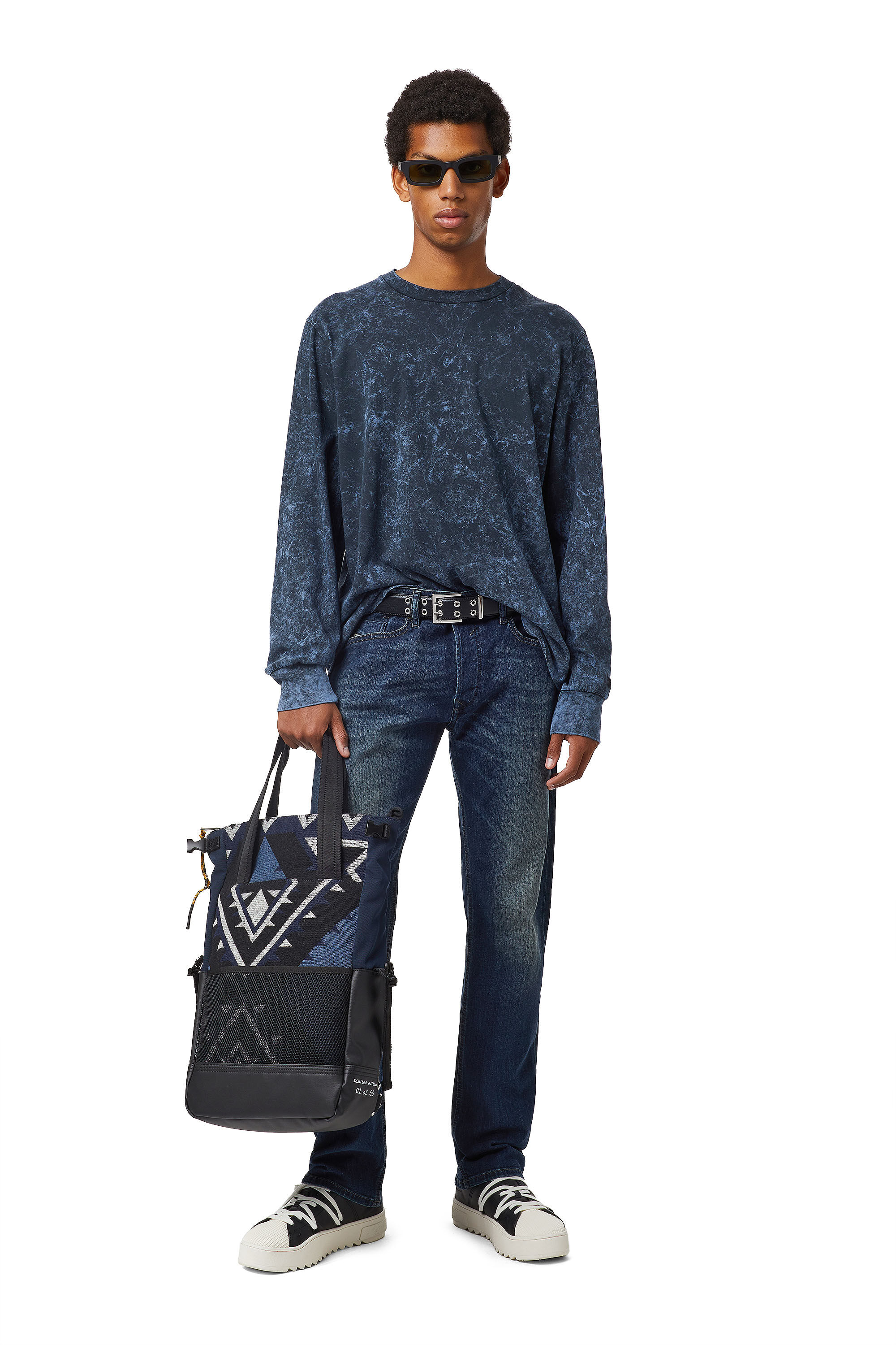 Diesel - Waykee 0814W Straight Jeans, Dunkelblau - Image 1