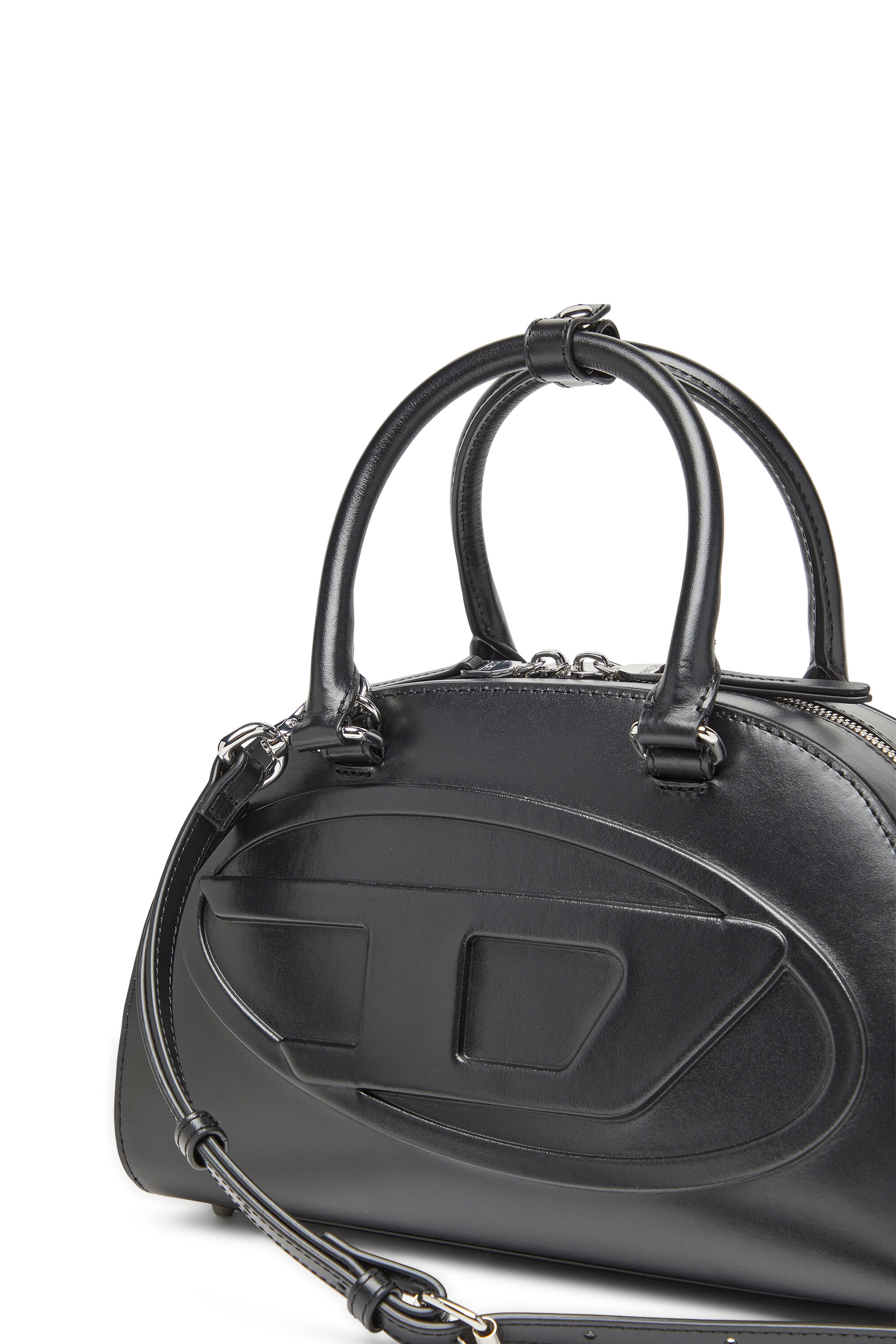 Diesel - 1DR DOME TOP HANDLE, Damen Bowling-Tasche aus Leder in Schwarz - 2