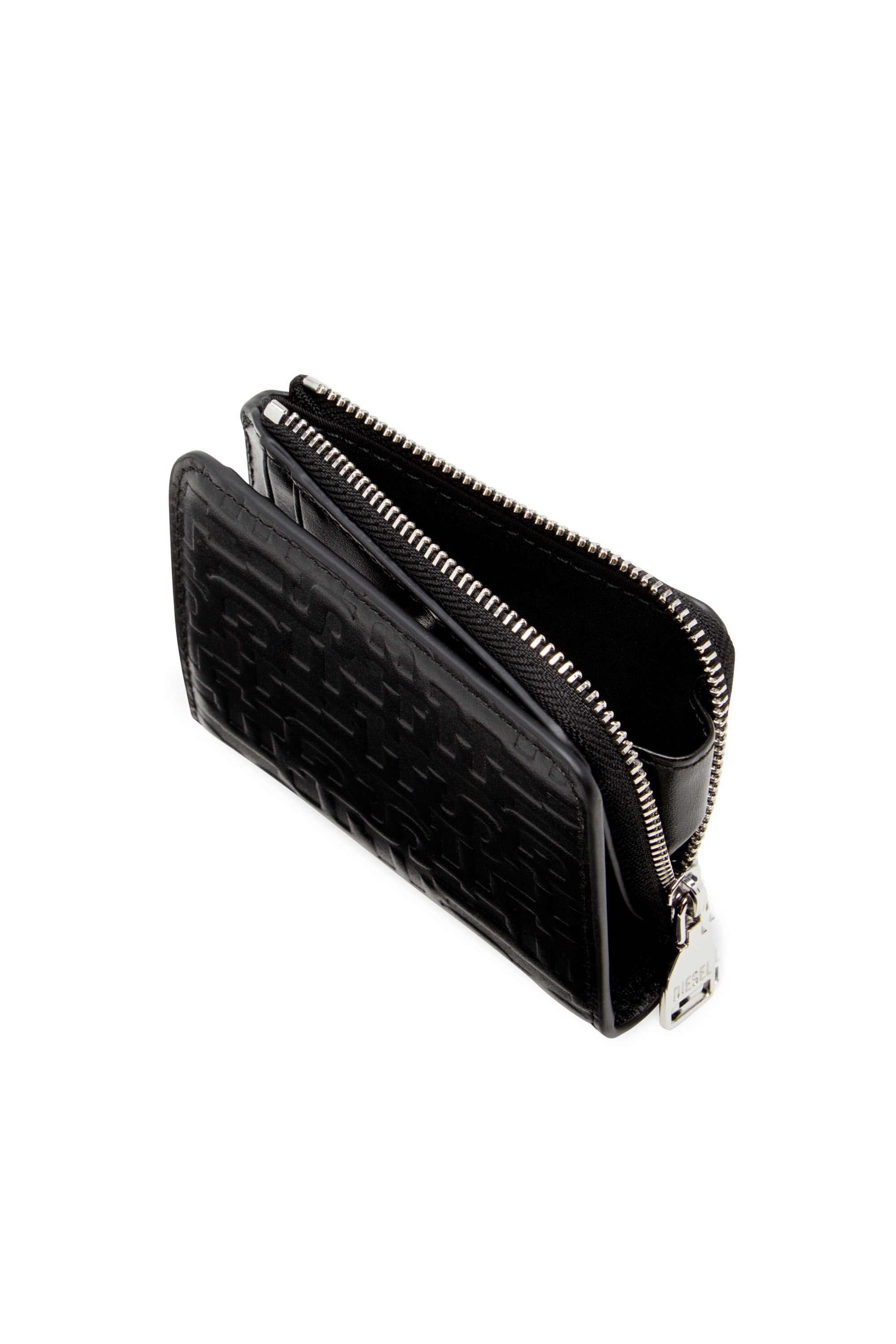 Diesel - PC MONOGRAM CARD HOLDER ZIP L, Schwarz - Image 4