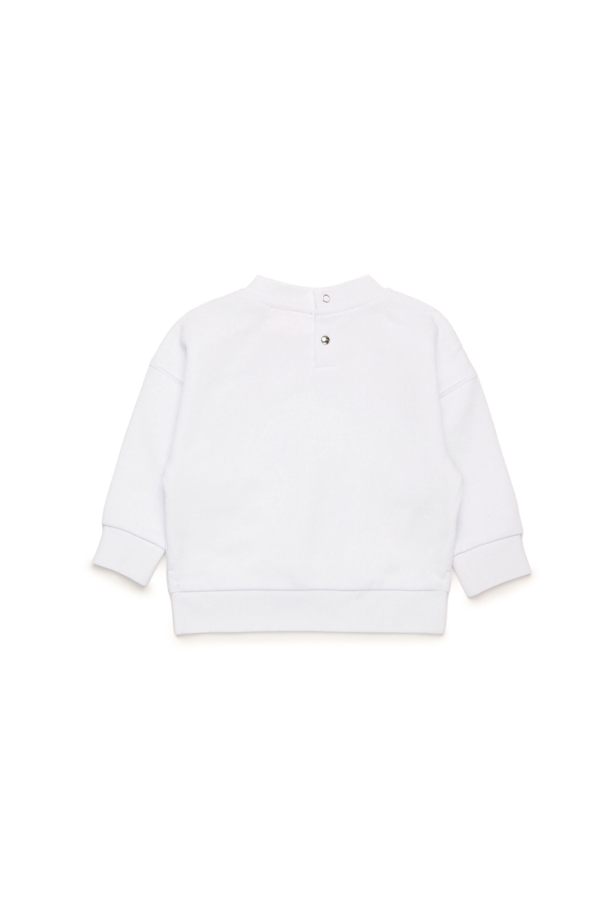Diesel - SFLOWERB, Damen Sweatshirt aus Baumwolle mit Metallic-Logo in Weiß - 2