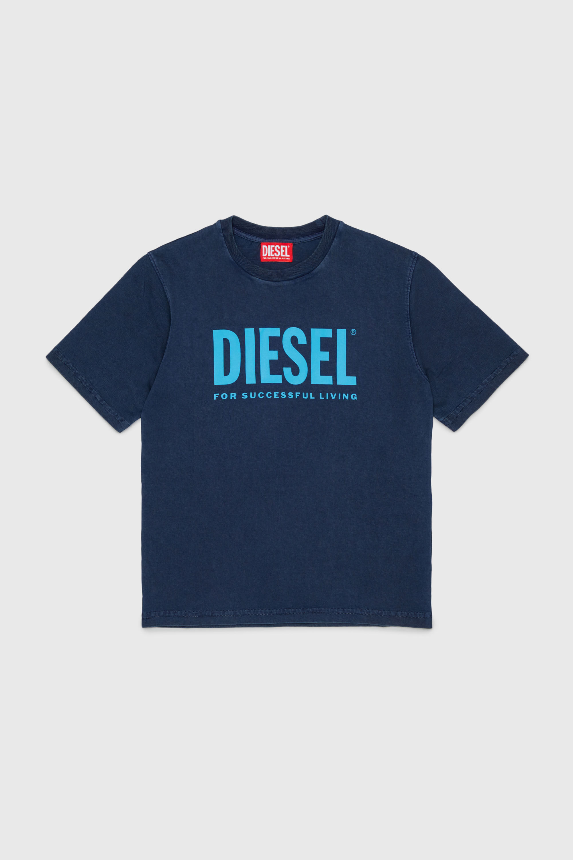Diesel - TISEL OVER, Herren Baumwoll-T-Shirt mit Maxi-Logo-Print in Dunkelblau - 1