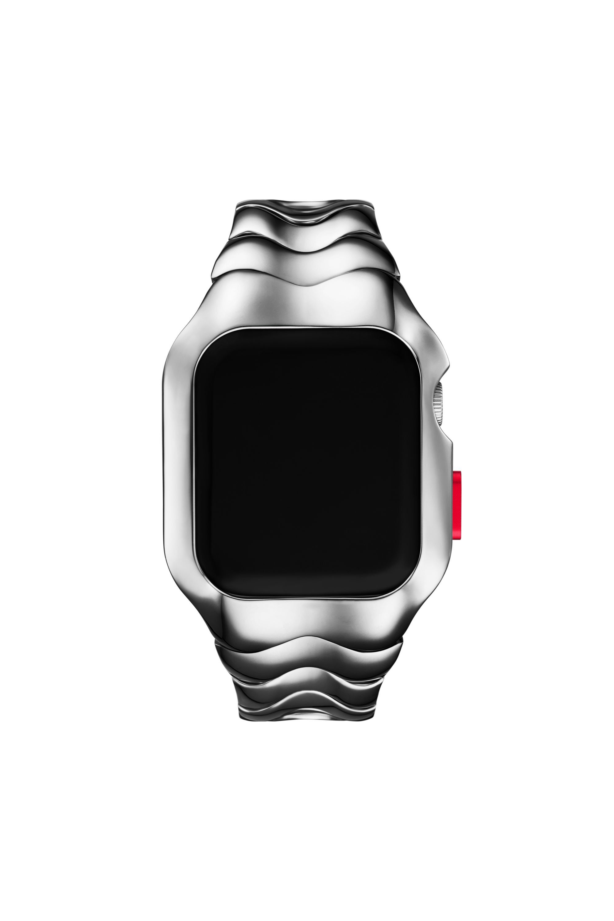 Diesel - DSS0024, Unisex Unibody-Band aus Edelstahl für Apple Watch®, 45 mm in Silber - 1
