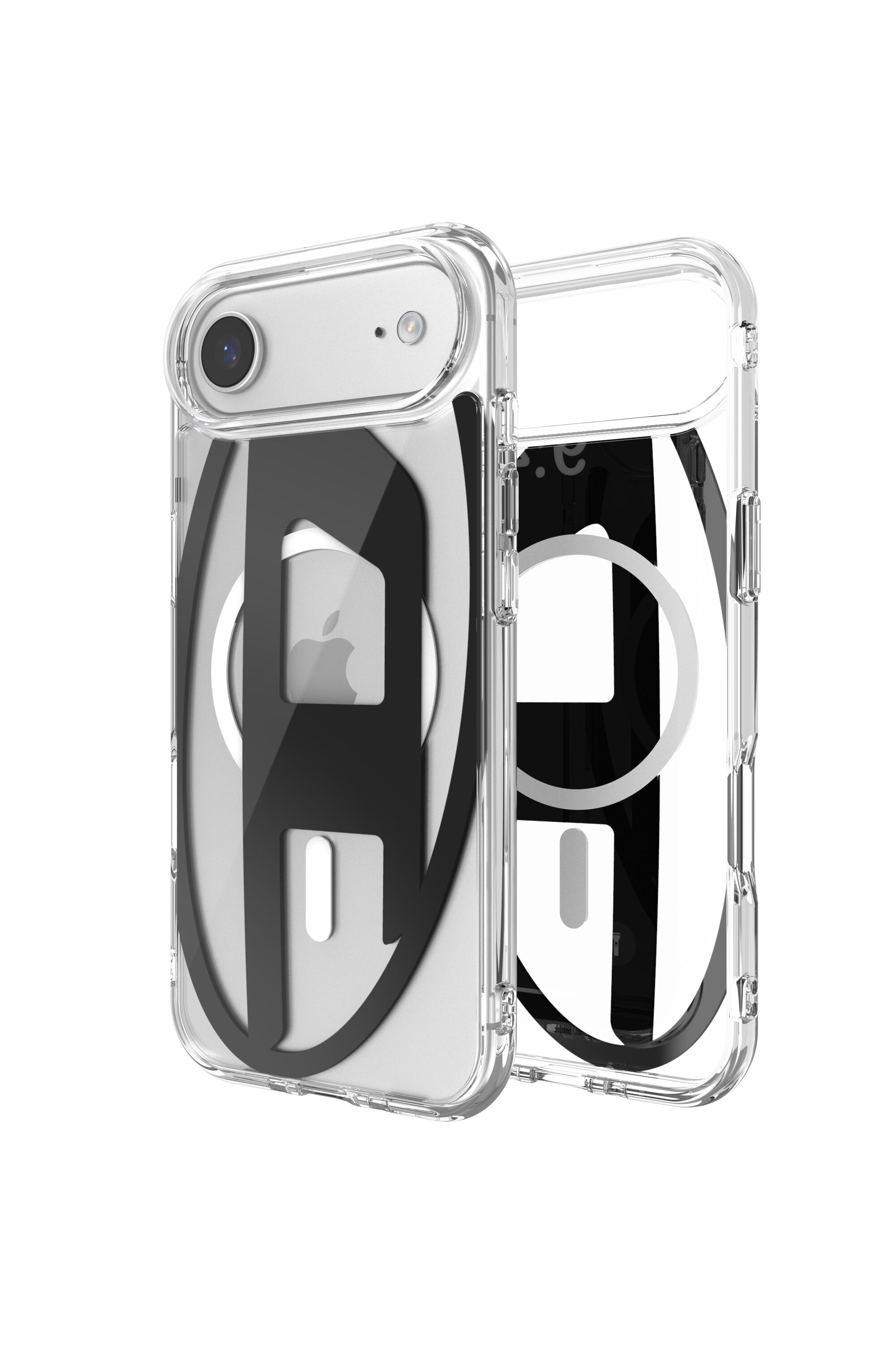 Diesel - 60416 AOP CASE, Unisex Oval D Metallic-Hülle mit Magsafe für iPhone 17 Air in Schwarz - 1
