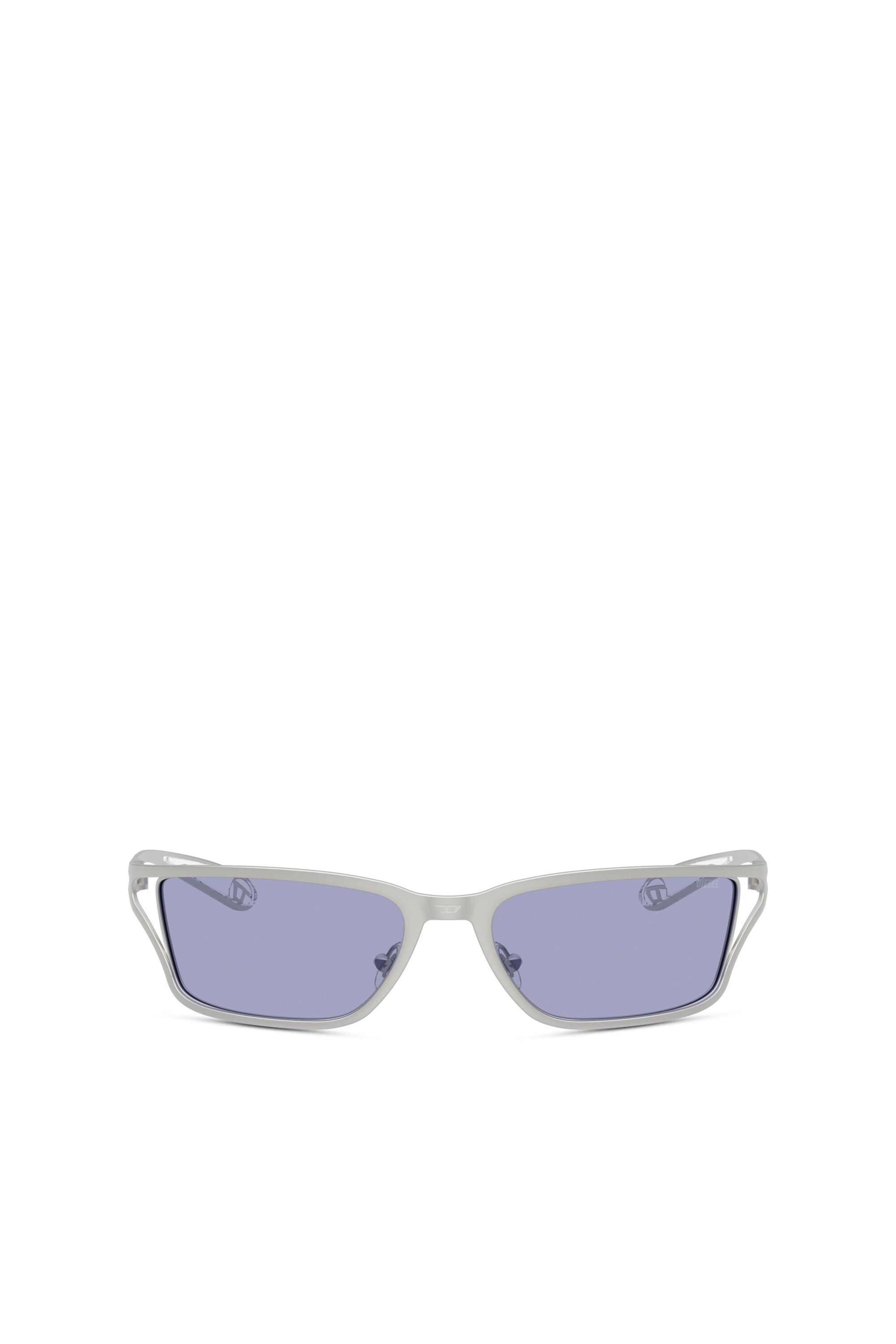 Diesel - 0DL1015, Unisex Rechteckige Sonnenbrille in Grau/Blau - 1