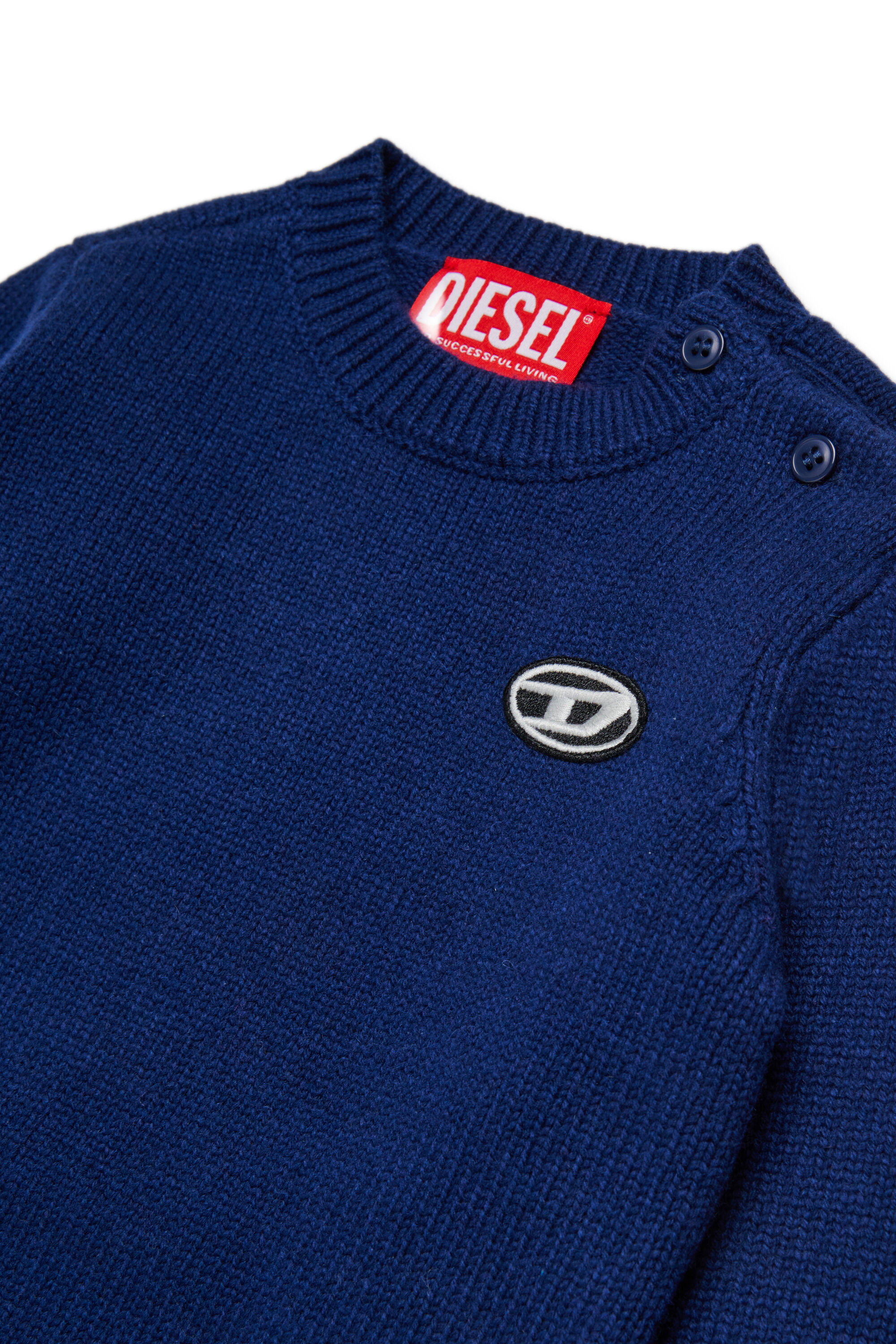 Diesel - KOLLYB, Unisex Pullover in Wollmischung in Blau - 3