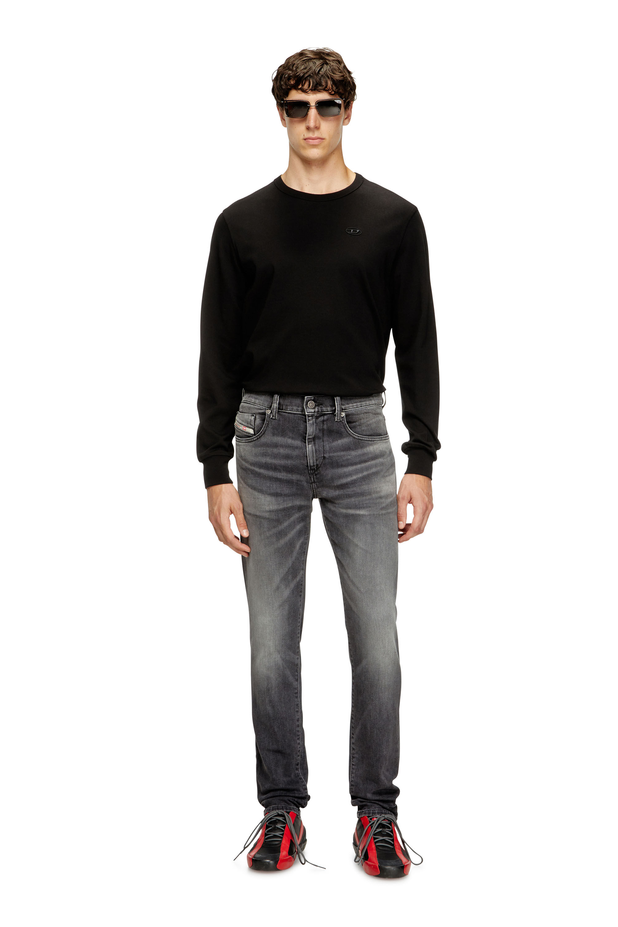 Diesel - Herren Slim Jeans 2019 D-Strukt 09J52, Schwarz/Dunkelgrau - 1
