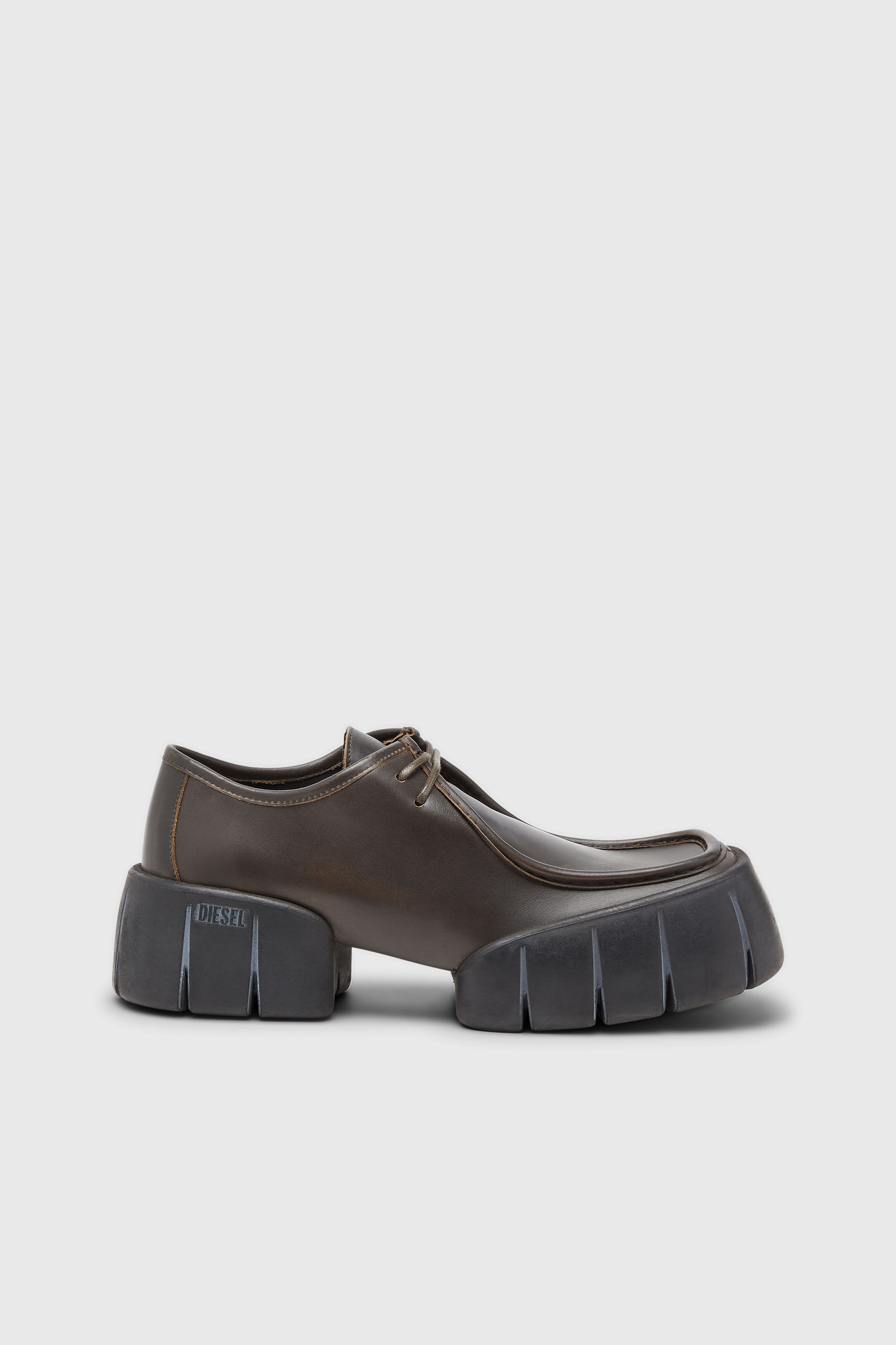 Diesel - D-TEX WB, Herren D-Tex-Mokassin-Schuhe aus geb&uuml;rstetem Leder in Braun - 1