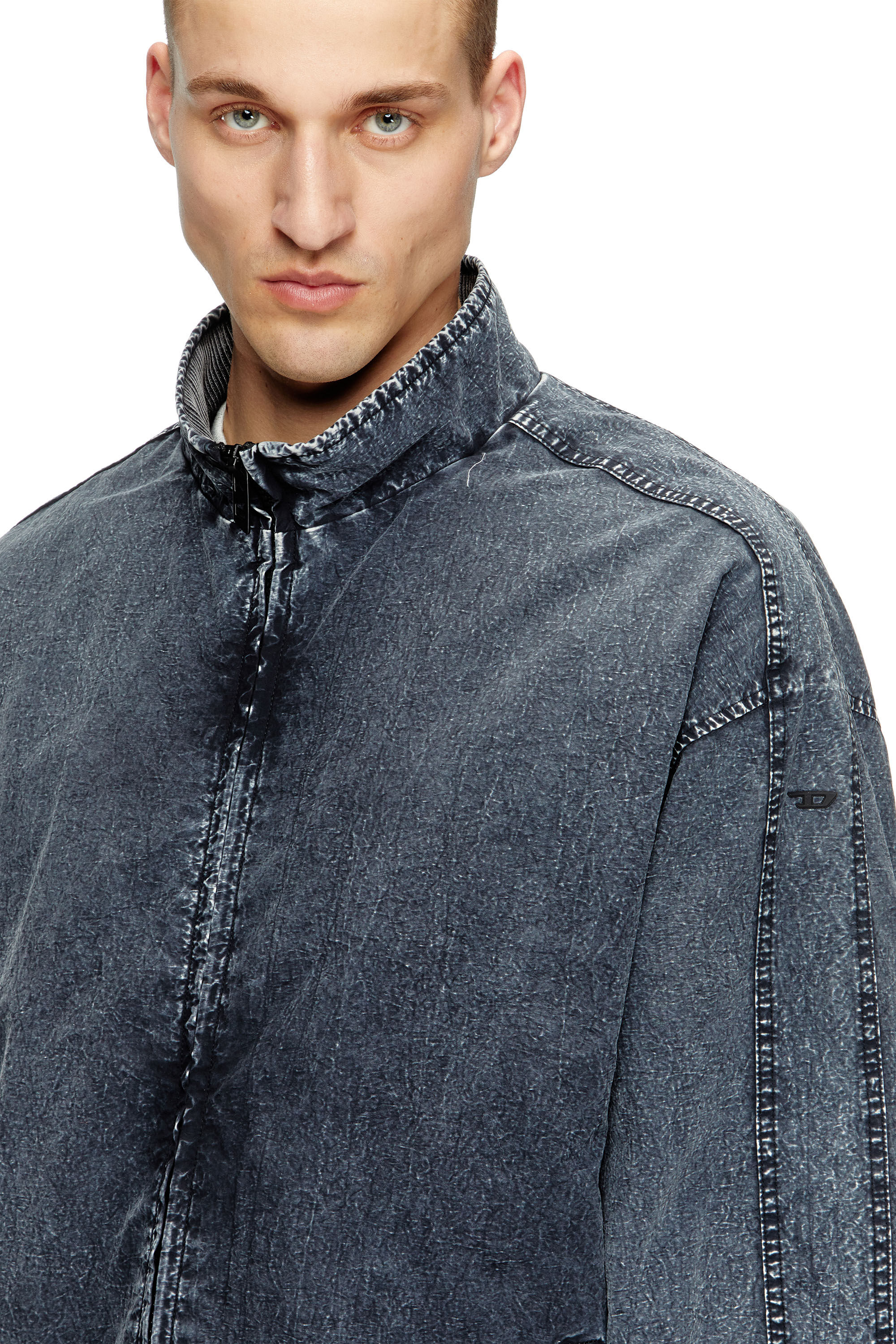 Diesel - J-WILSON, Herren Jacke aus recyceltem Nylon-Taslan in Schwarz - 5