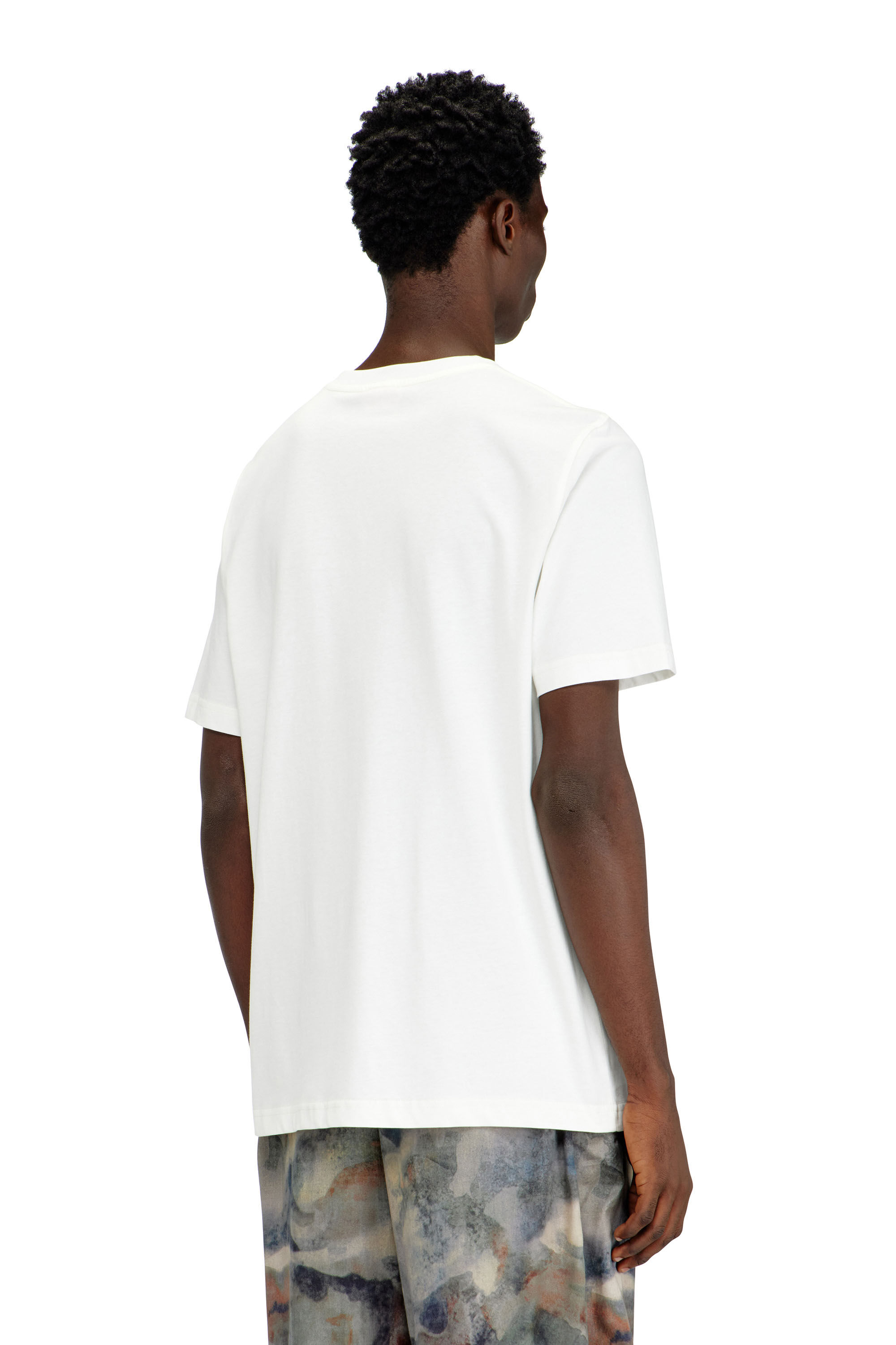 Diesel - T-ADJUST-V4, Herren T-Shirt mit Camouflage-Aufn&auml;her in Wei&szlig; - 4