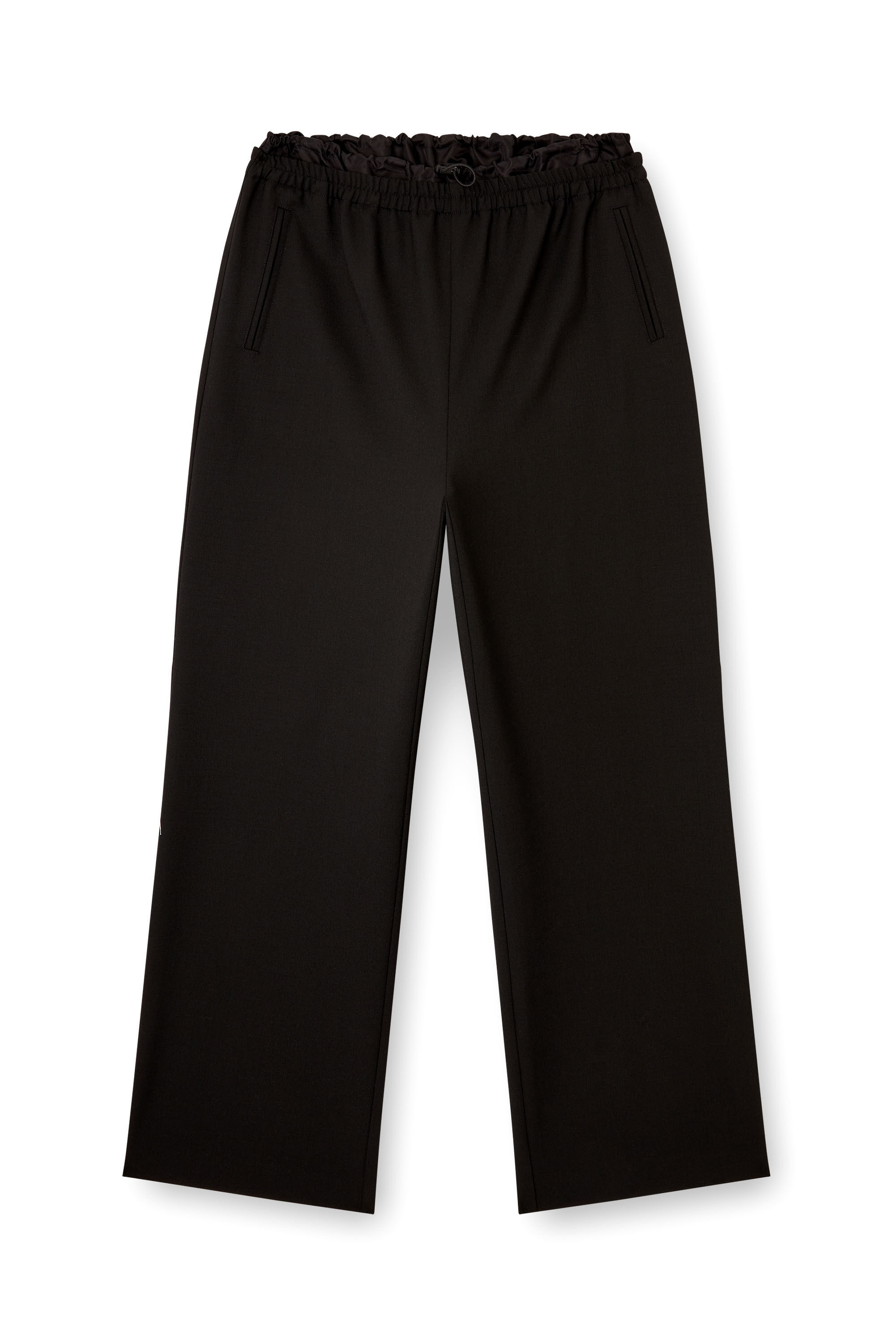 Diesel - P-YRITE-R2, Damen Wollhose mit Kordelzug in Schwarz - 2