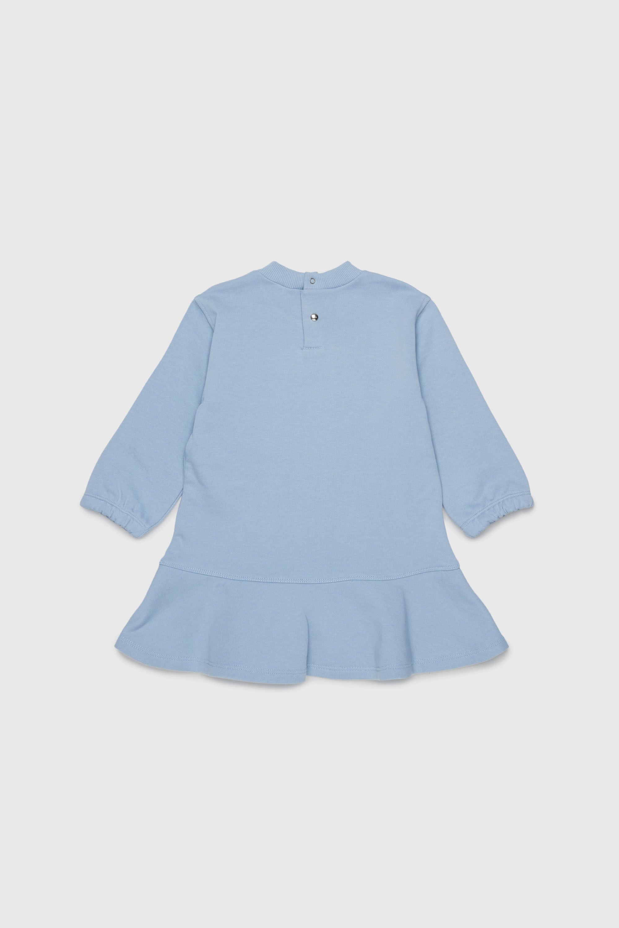 Diesel - DFUMB, Woman's Sweatshirt dress with ruffled hem in Light Blue - 2