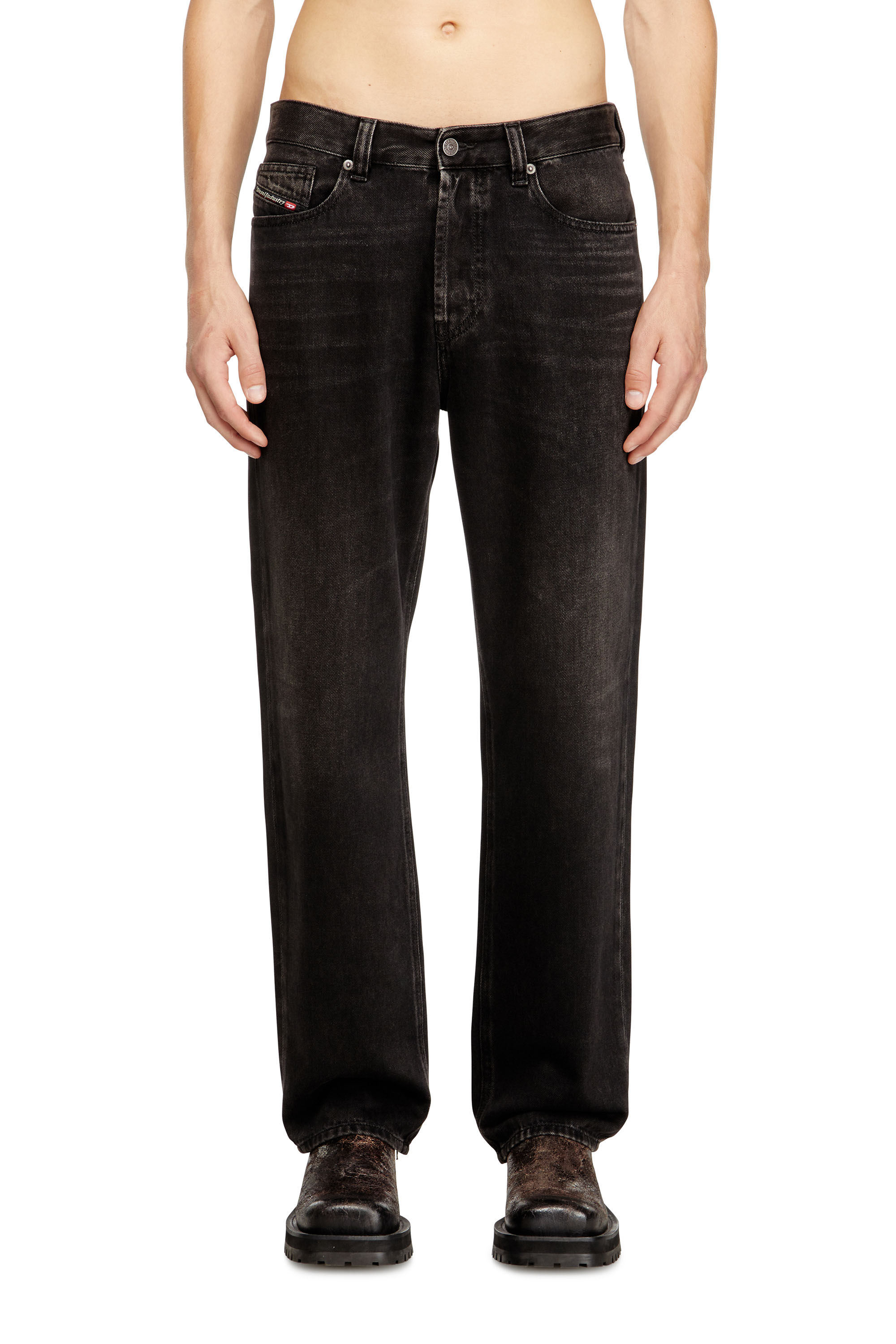 Diesel - Herren Regular Jeans 2024 D-Macs 09J96, Schwarz/Dunkelgrau - 3