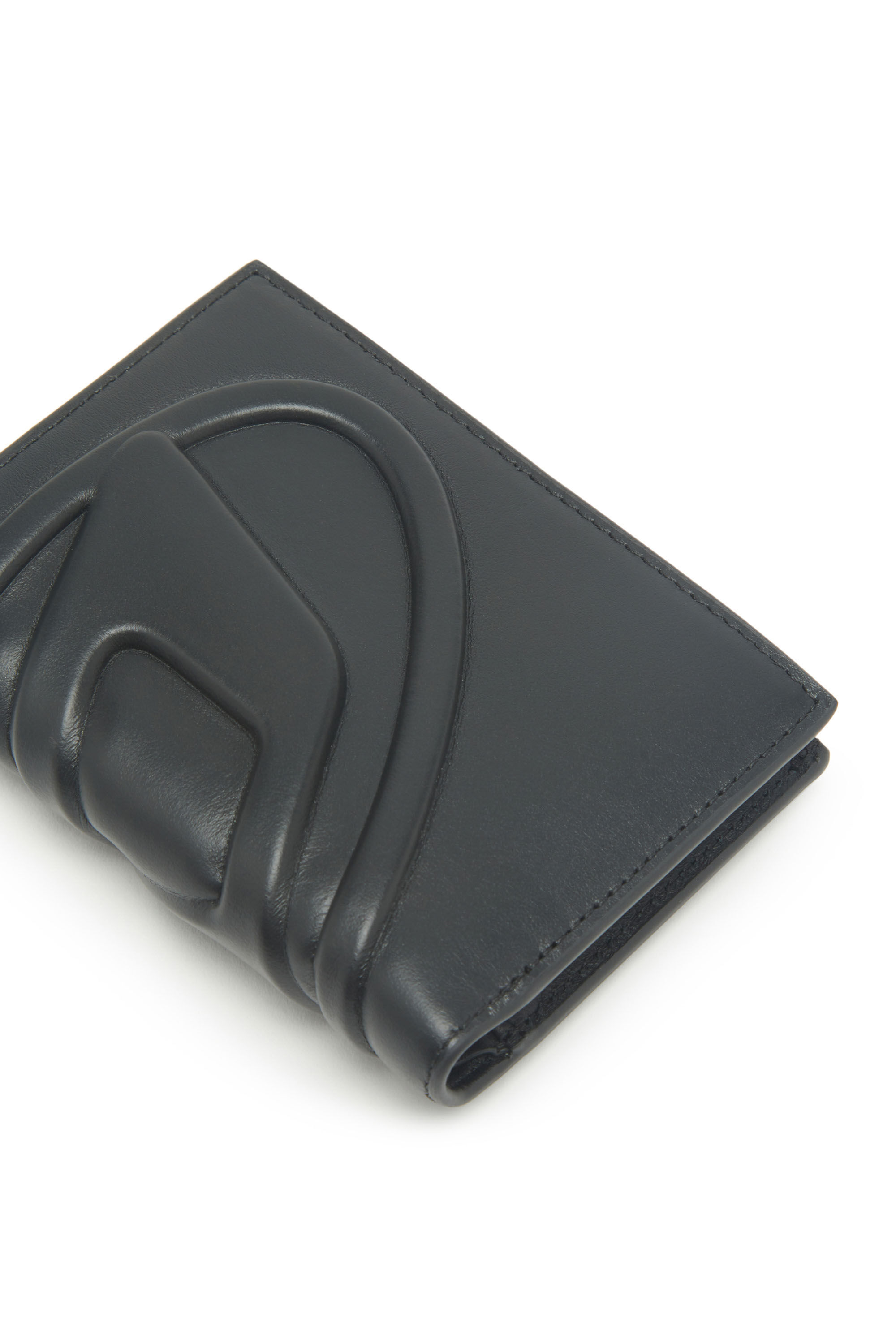 Diesel - BI-FOLD ZIP, Unisex Kleines Portemonnaie aus Leder mit Logo-Prägung in Schwarz - 4