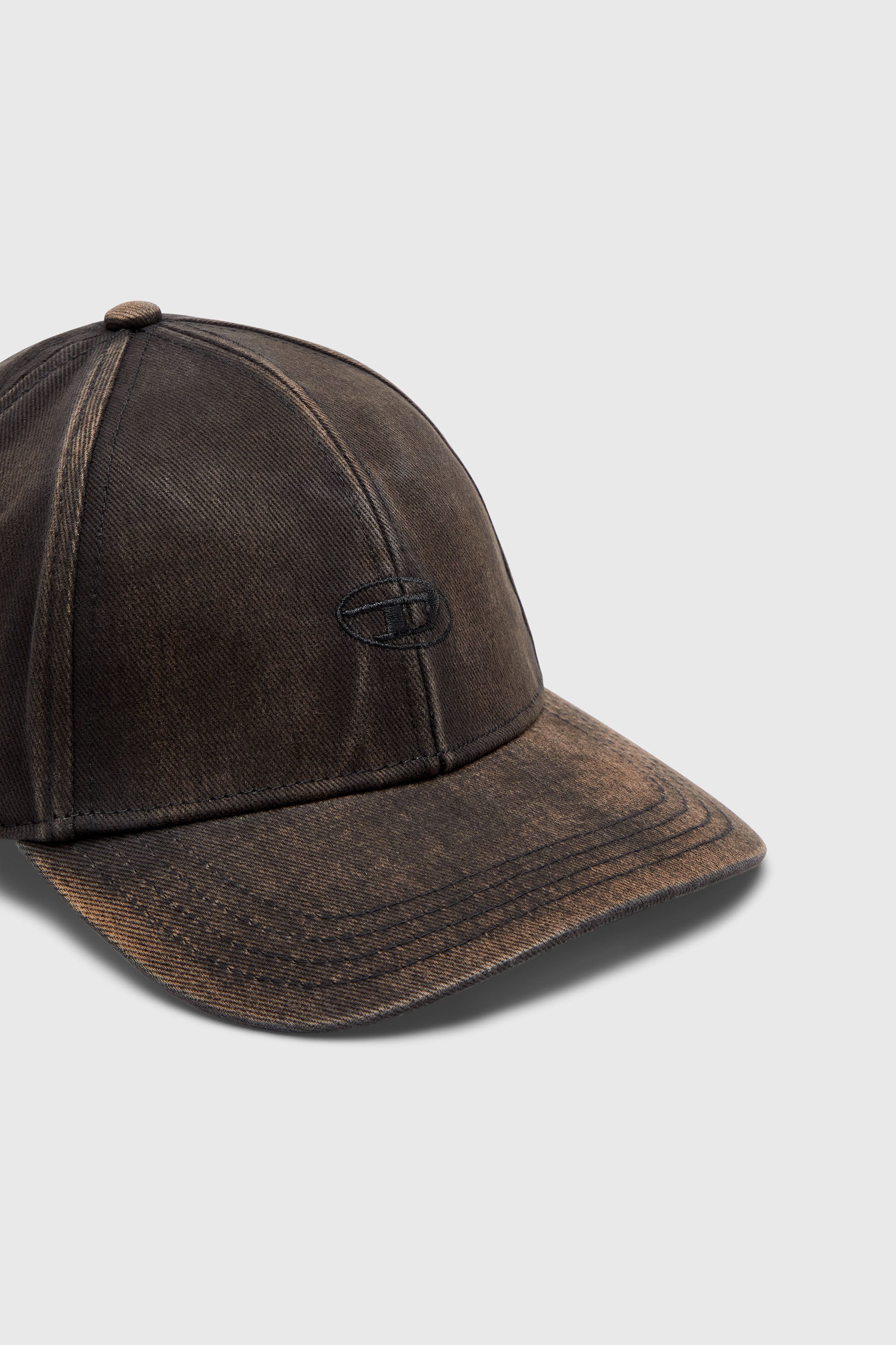 Diesel - C-RUN-WASH, Herren Basecap aus gewaschenem Baumwolltwill in Schwarz - 3