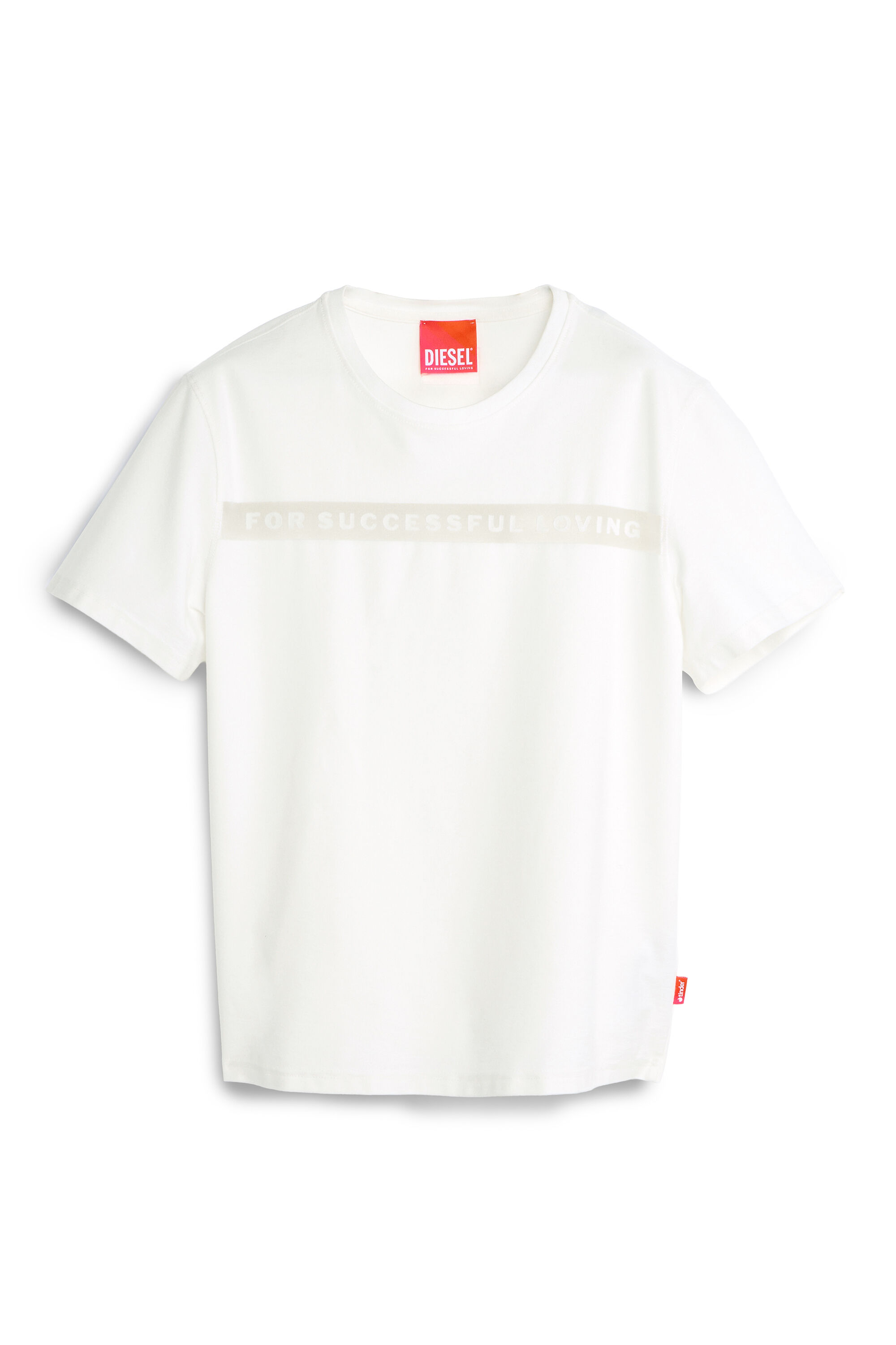 Diesel - PR-T-NOTS-CHI-R, Unisex T-Shirt mit For Successful Loving Logo in Wei&szlig; - 2