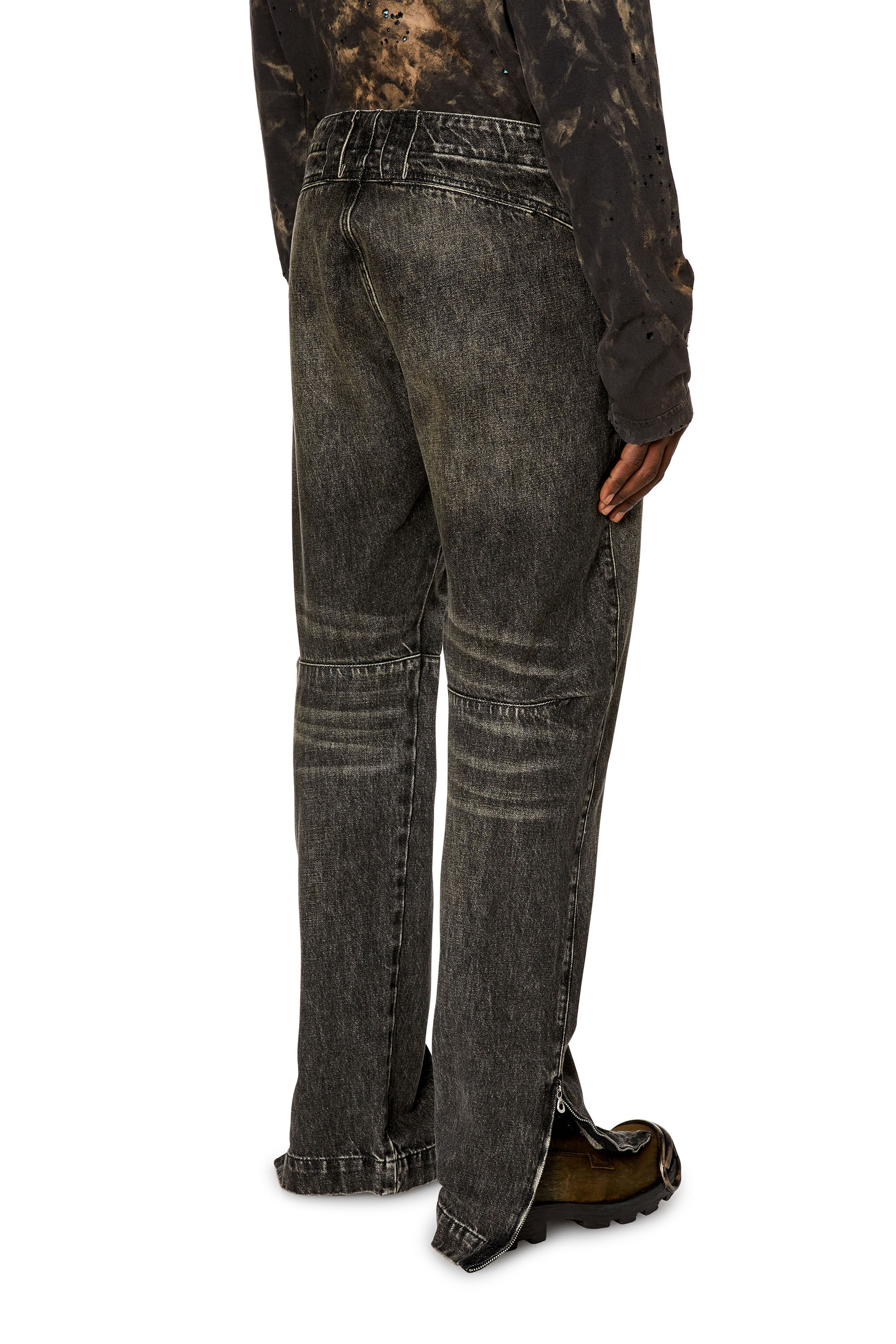 Diesel - Man Straight Jeans D-Gene 0GHAA, Black/Dark grey - Image 4