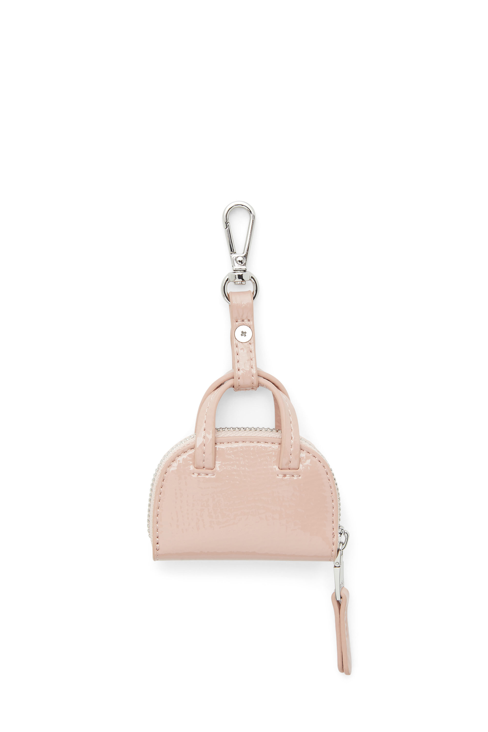 Diesel - 1DR DOME CHARMS, Damen Bag charm in glossy, crinkled naplak in Rosa - 2