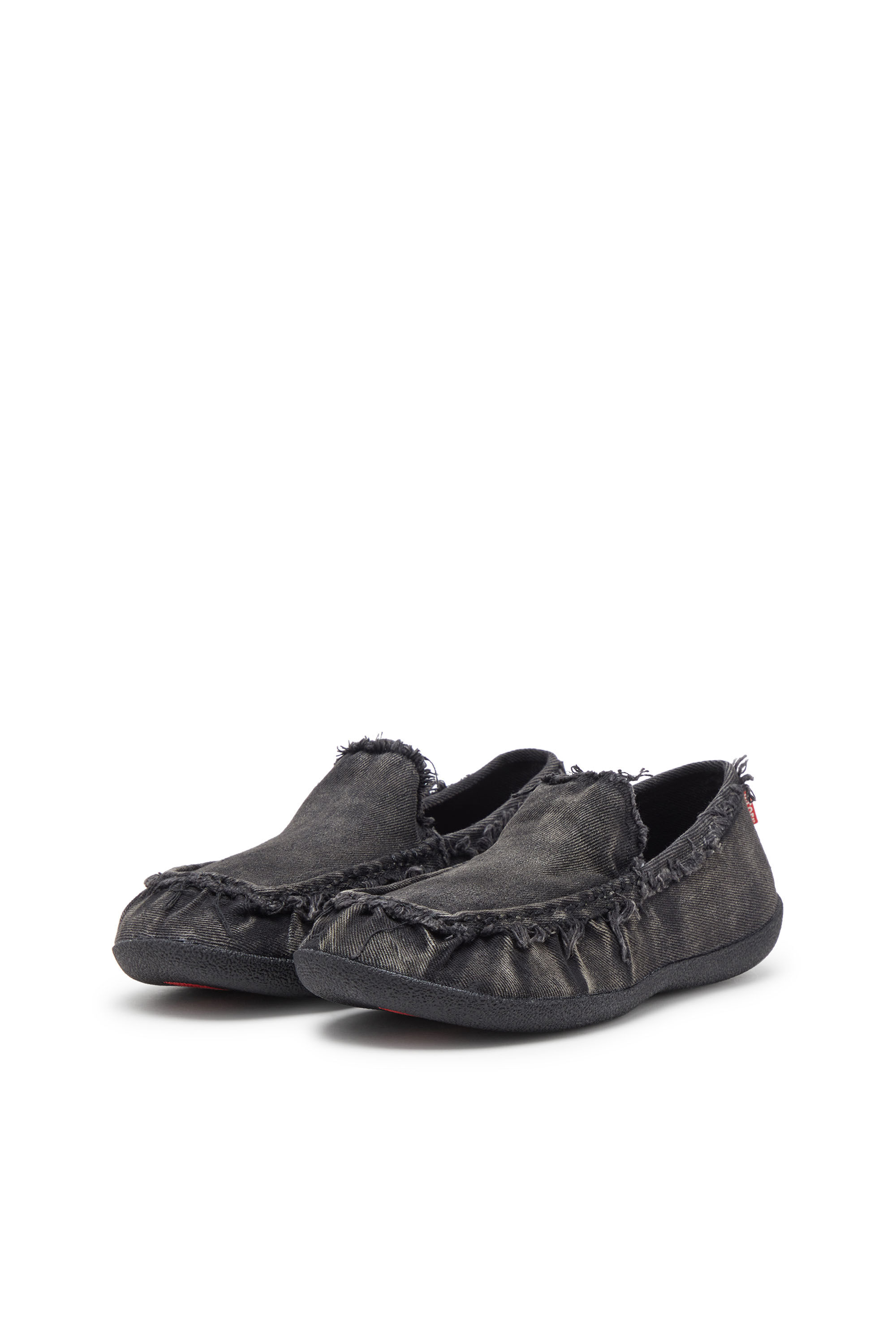 Diesel - D-SHOCK MOC, Herren D-Shock-Loafer aus Denim in vielgetragener Optik in Schwarz - 8