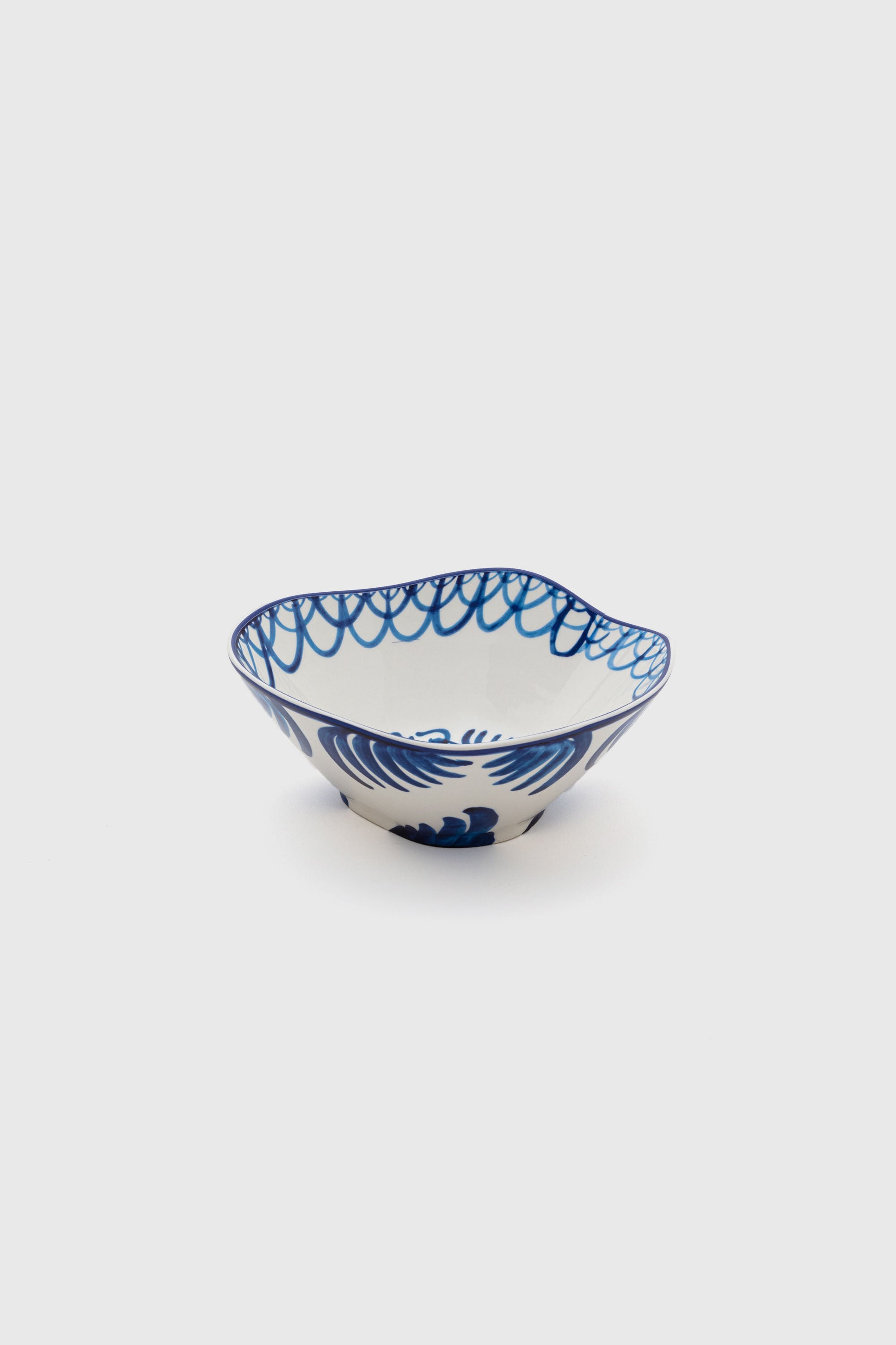 Diesel - 11280 PORCELAIN SALAD BOWL "CLASSIC ON A, Unisex's Porcelein salad bowl in White/Blue - 1