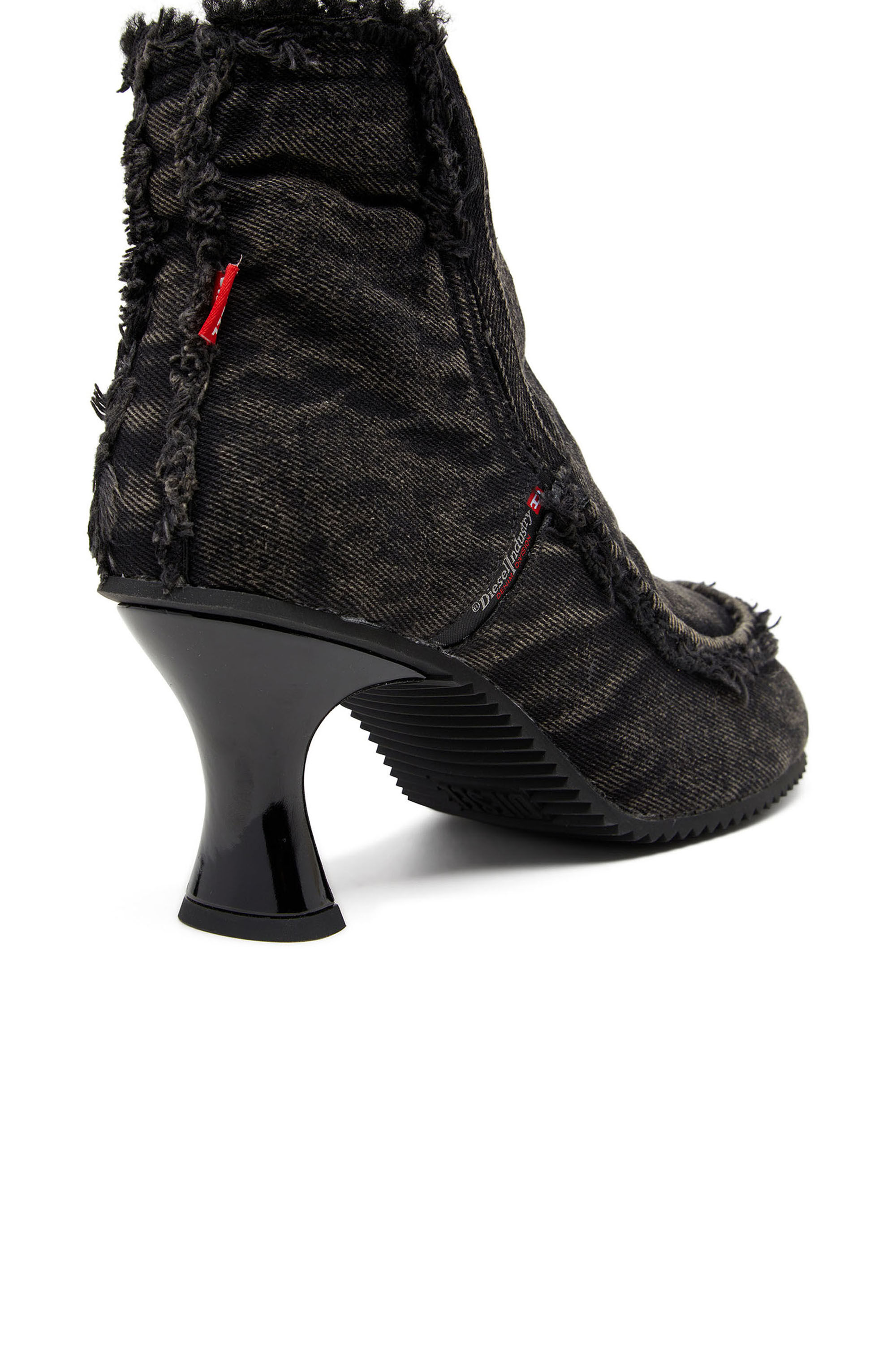 Diesel - D-WOODSTOCK HEEL AB, Damen D-Woodstock - Stiefel aus Denim mit Absatz in Schwarz - 5