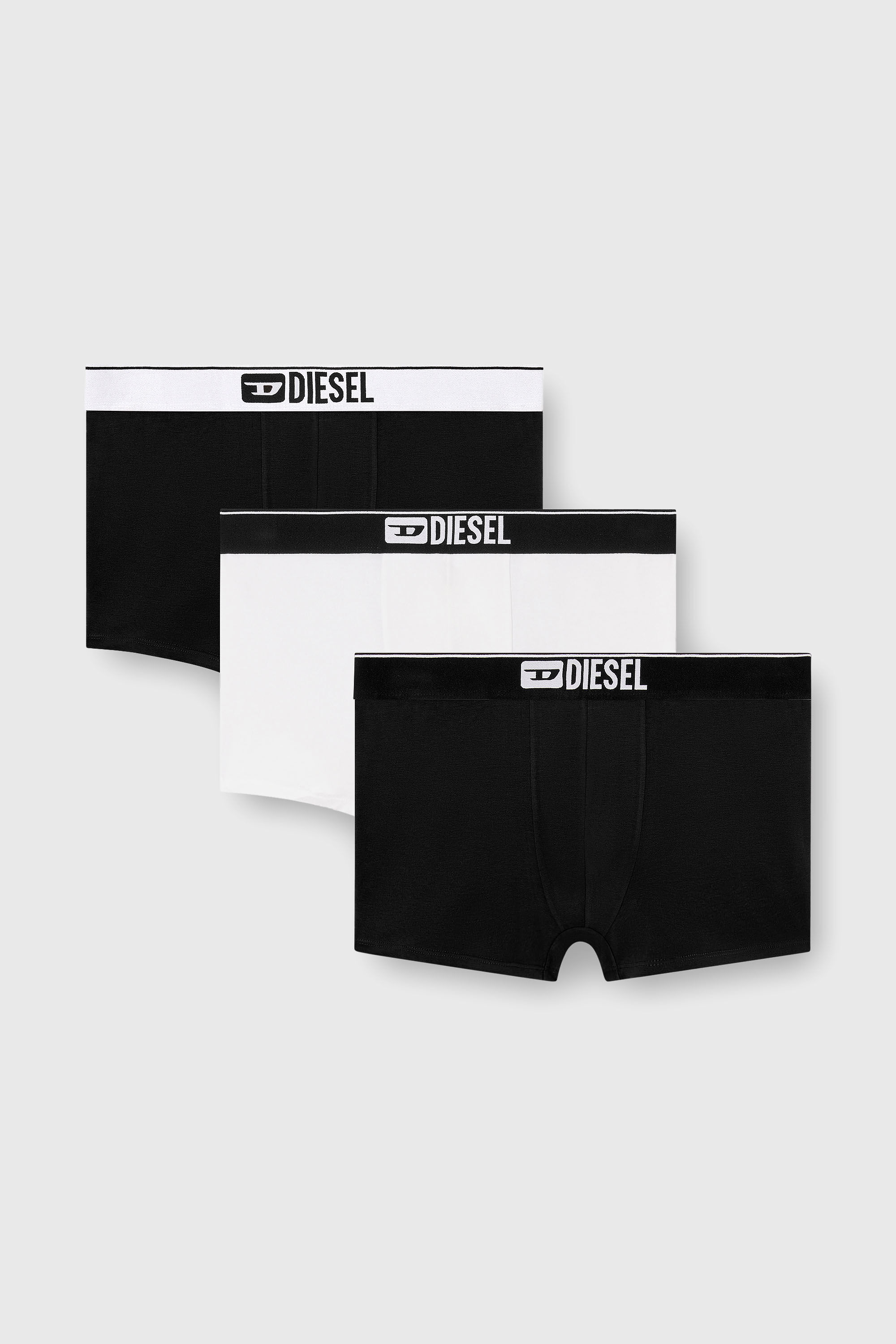Diesel - UMBX-DAMIENTHREEPACK, Herren Einfarbige Retropants im Dreierpack in Schwarz/Weiss - 2