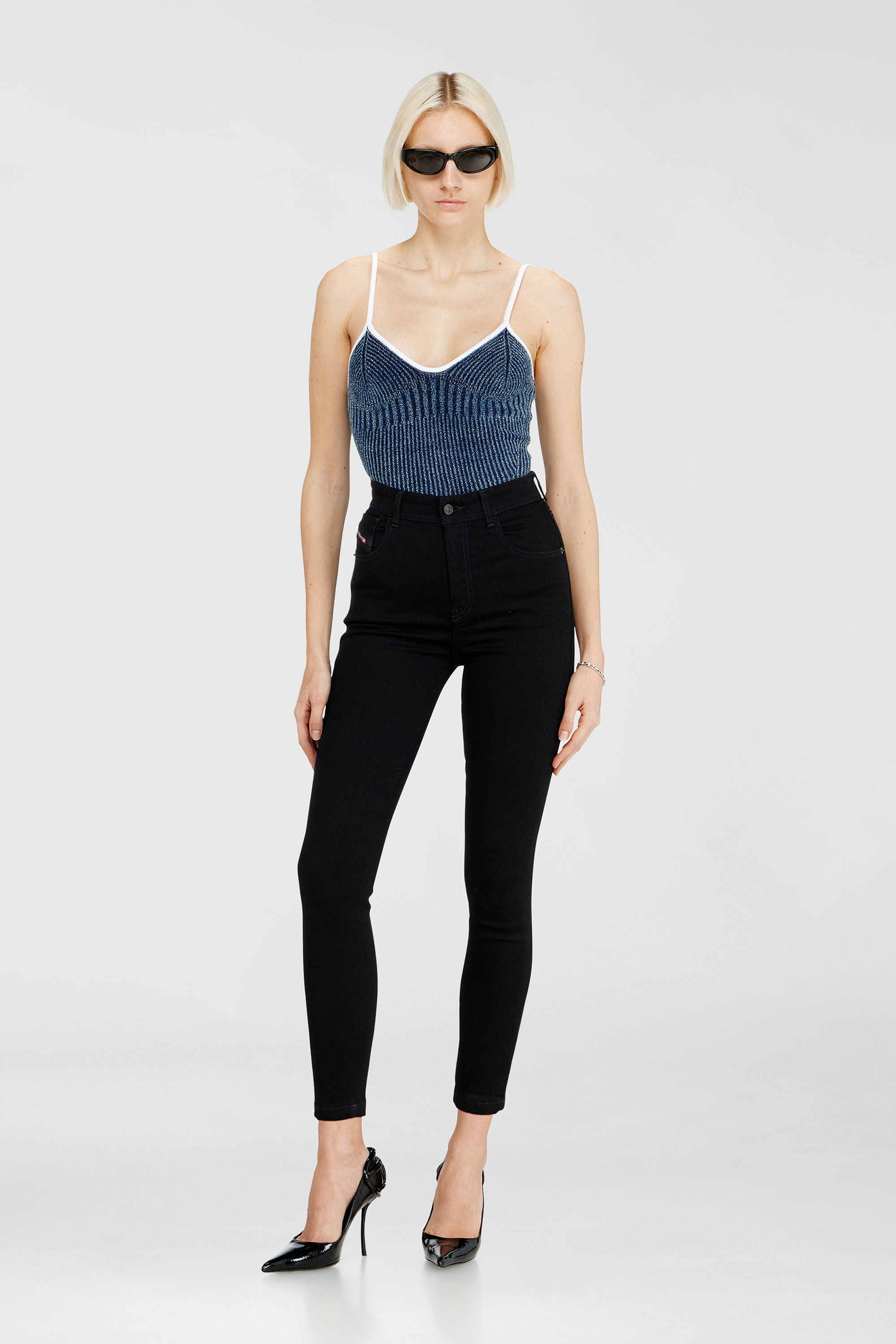 Diesel - Damen Skinny Jeans 1984 Slandy-High 069EF, Schwarz/Dunkelgrau - 1